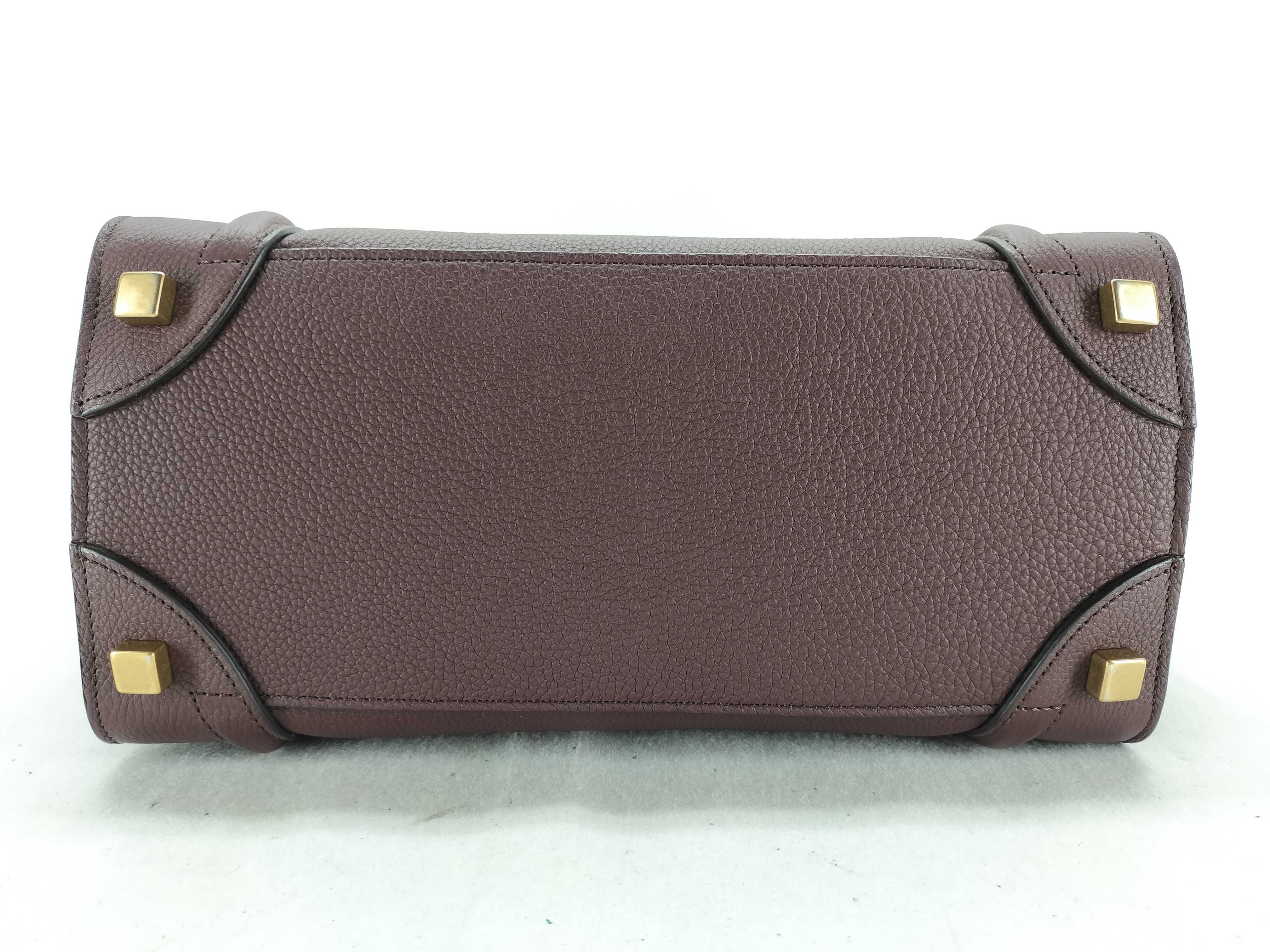 SG- Luggage Micro Shopper Leather Handbag Maroon W-GA-2198 Handbag — view 7