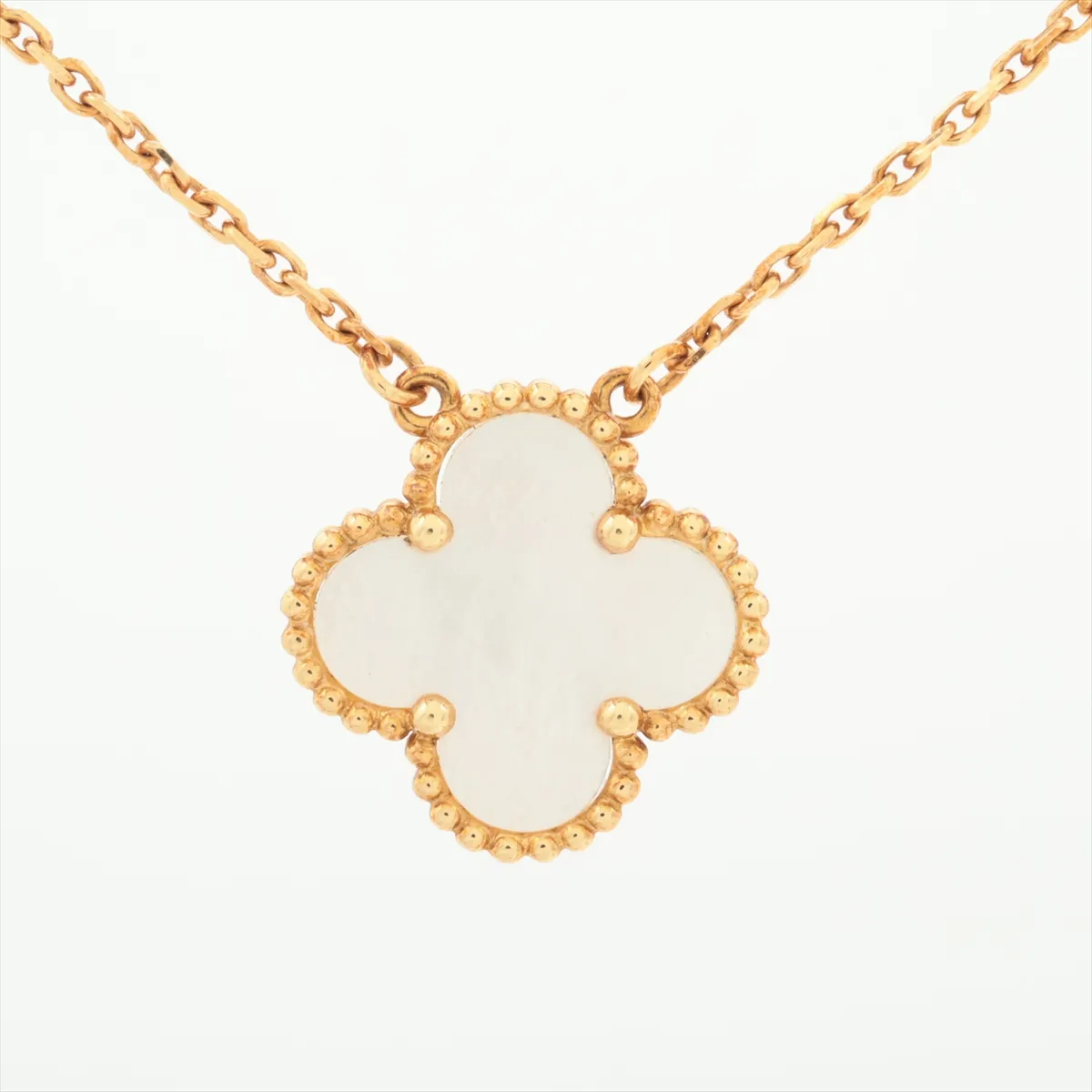 Vintage Alhambra Shell Necklace 750(YG) 5.2g JB127329 Shell — view 2