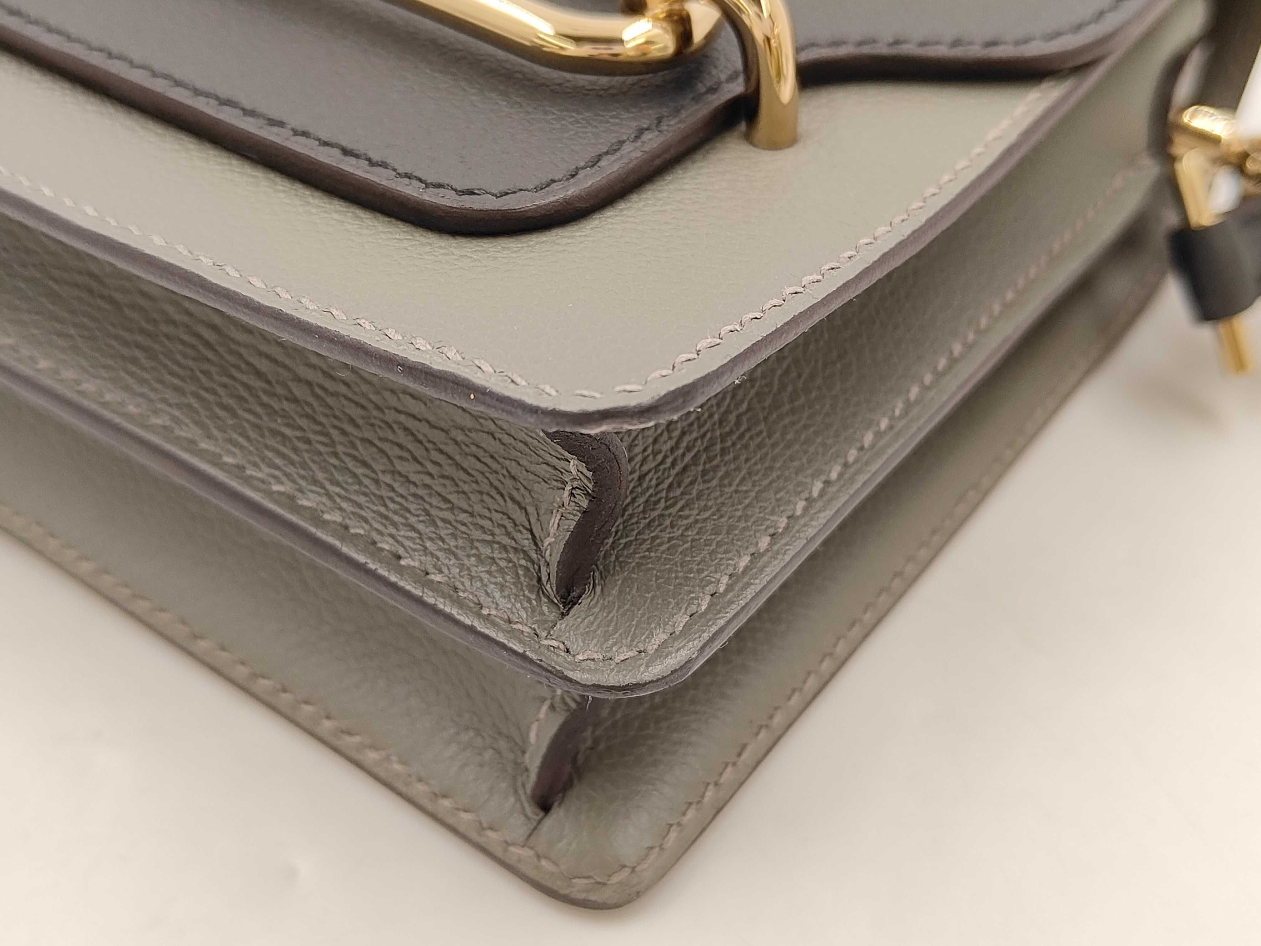 Sac Lauris Mini Bicolor Black x Gray B Stamp Shoulder Bag — view 4