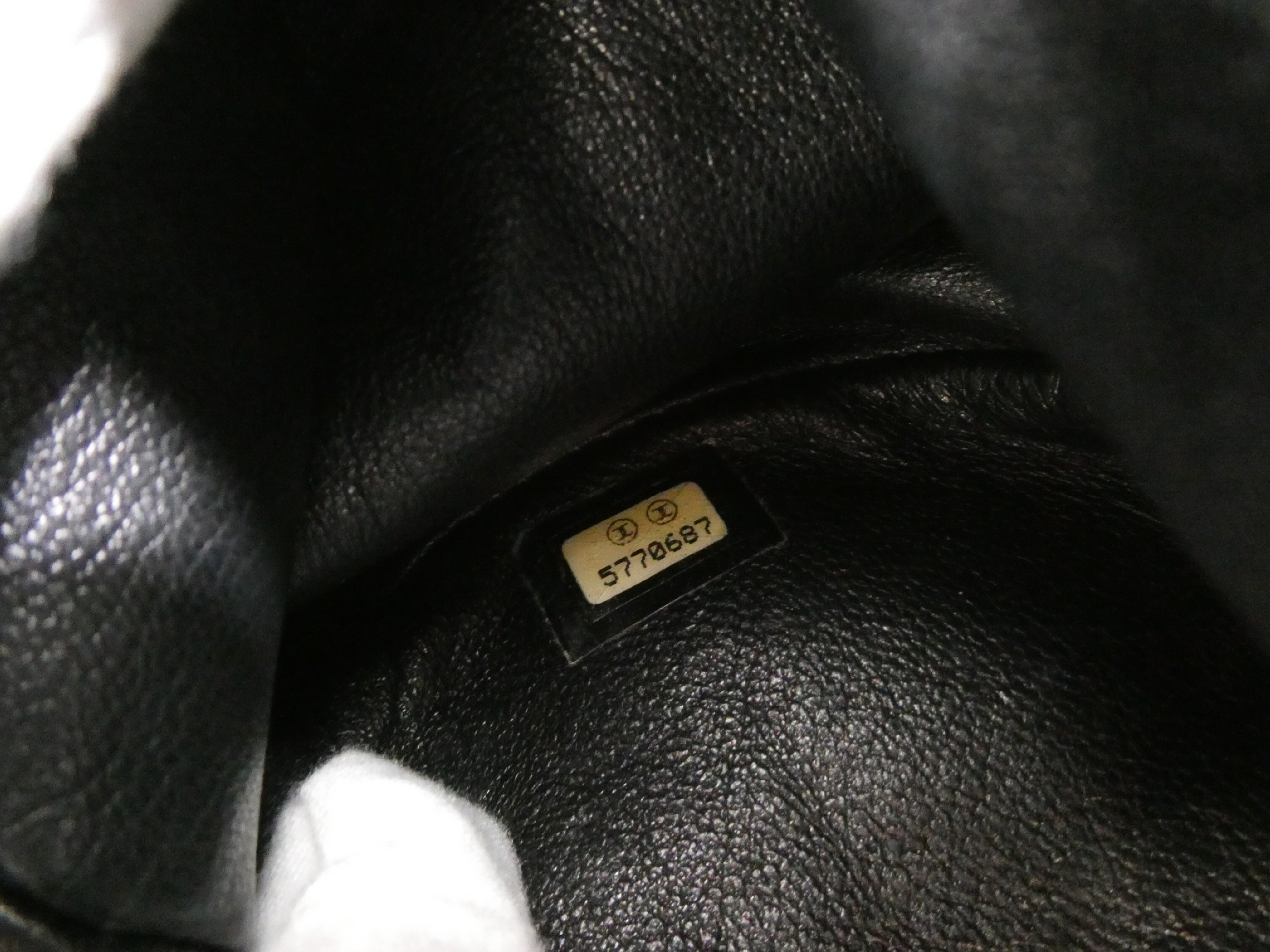 Coco Mark Leather Drawstring Pouch — view 8