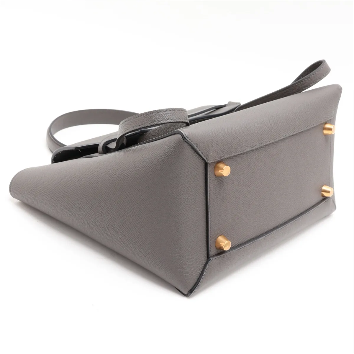 Belt Bag Mini Leather 2-Way Handbag Gray — view 4