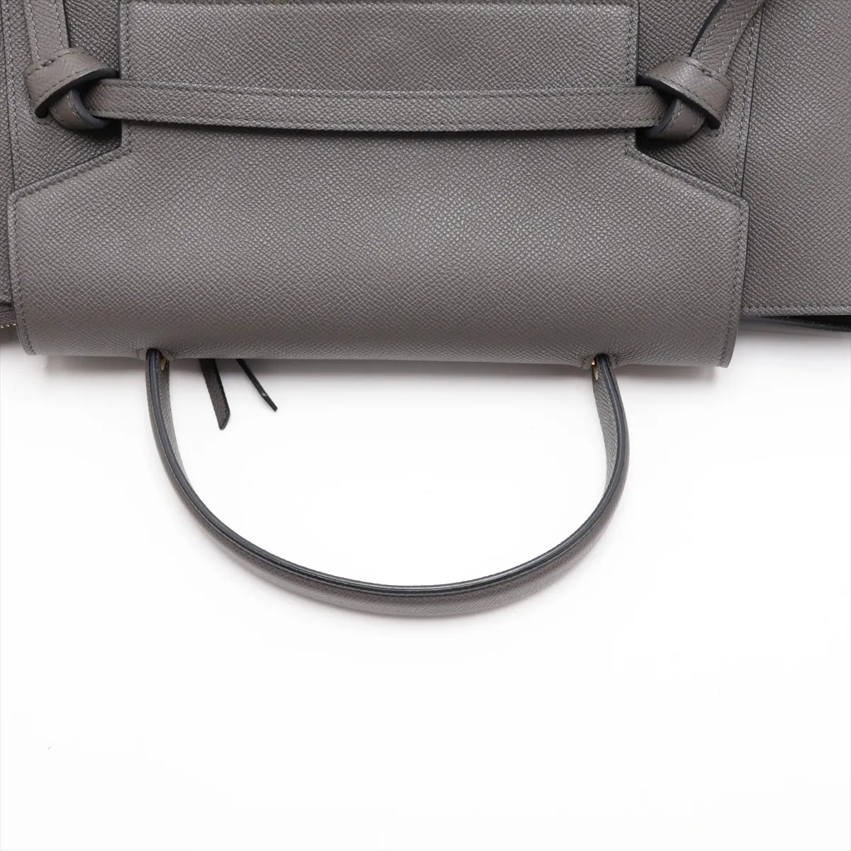 Belt Bag Mini Leather 2-Way Handbag Gray — view 5
