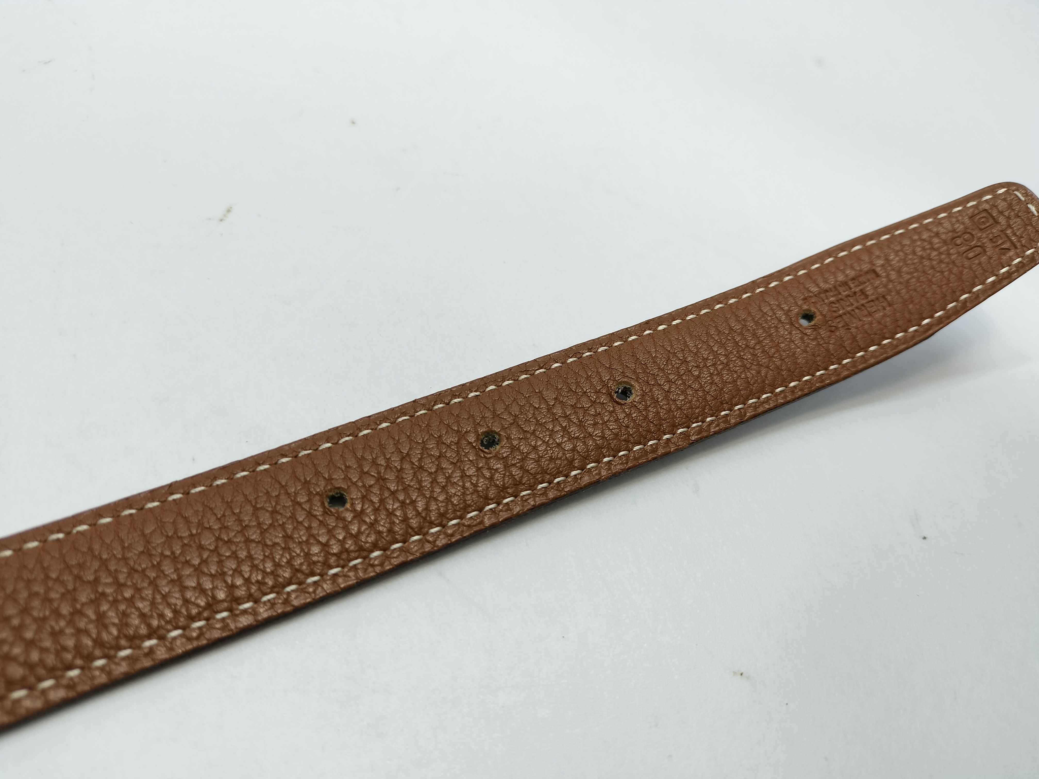 G stamp, no buckle, leather part only, belt — view 3