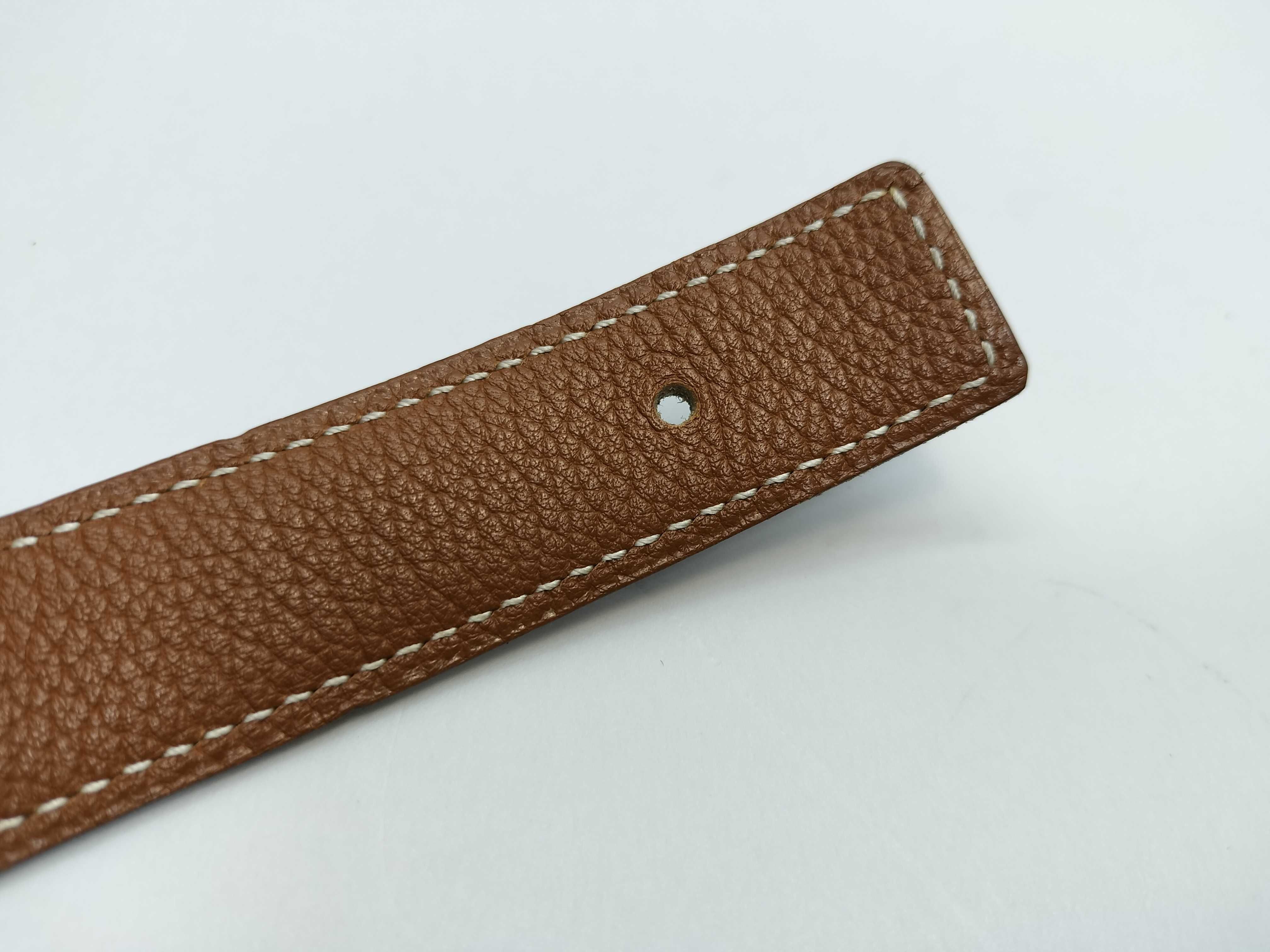 G stamp, no buckle, leather part only, belt — view 4