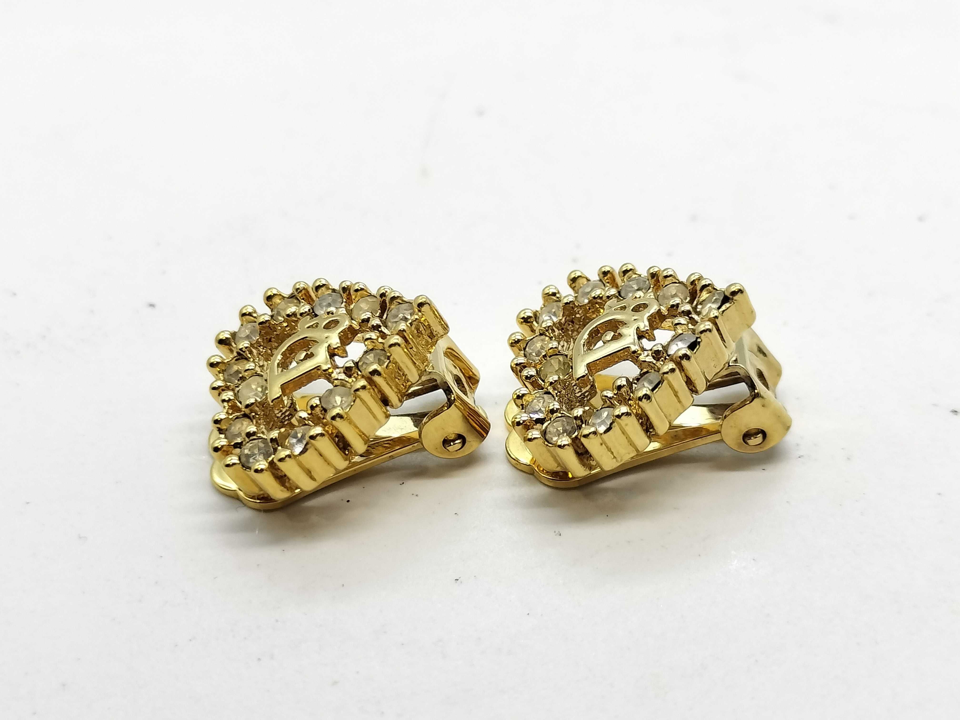 Rhinestone Heart Earrings — view 5