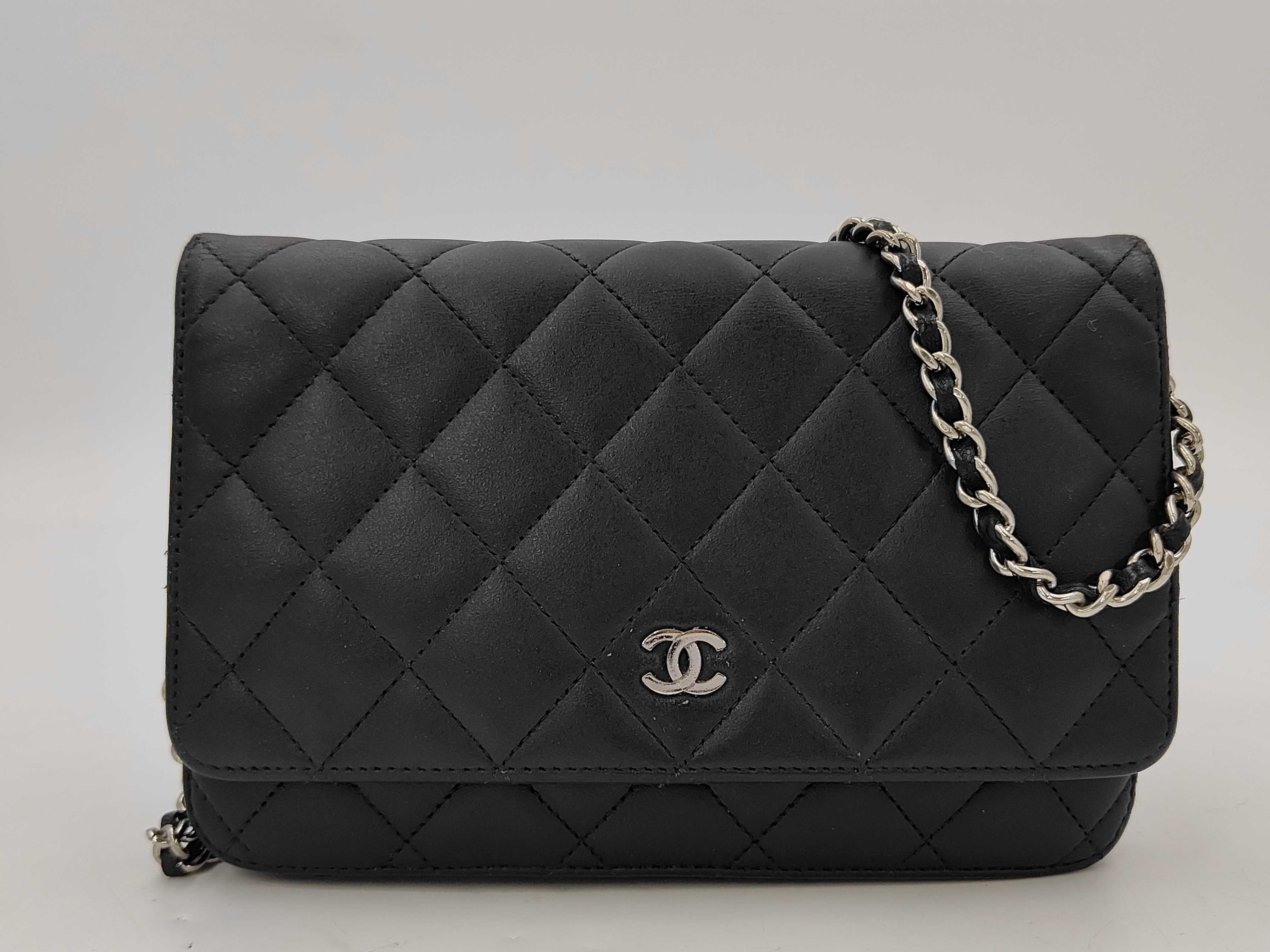 Lambskin Wallet Chain Shoulder Bag