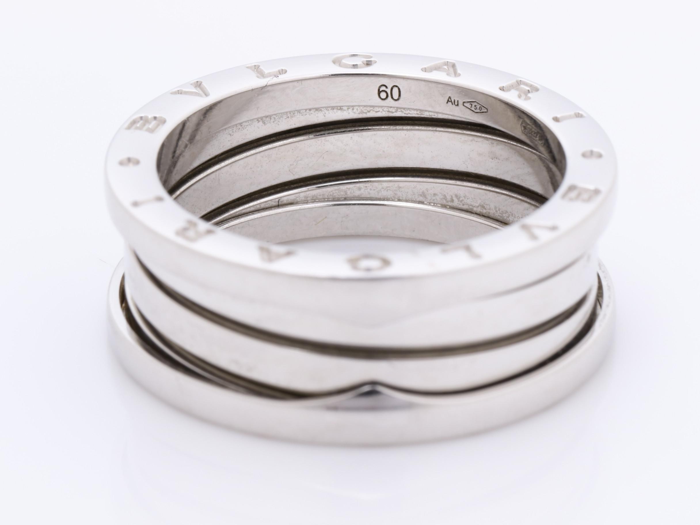 B.zero1 (precious metal) ring, 750WG, 11.4g, size 60 — view 4