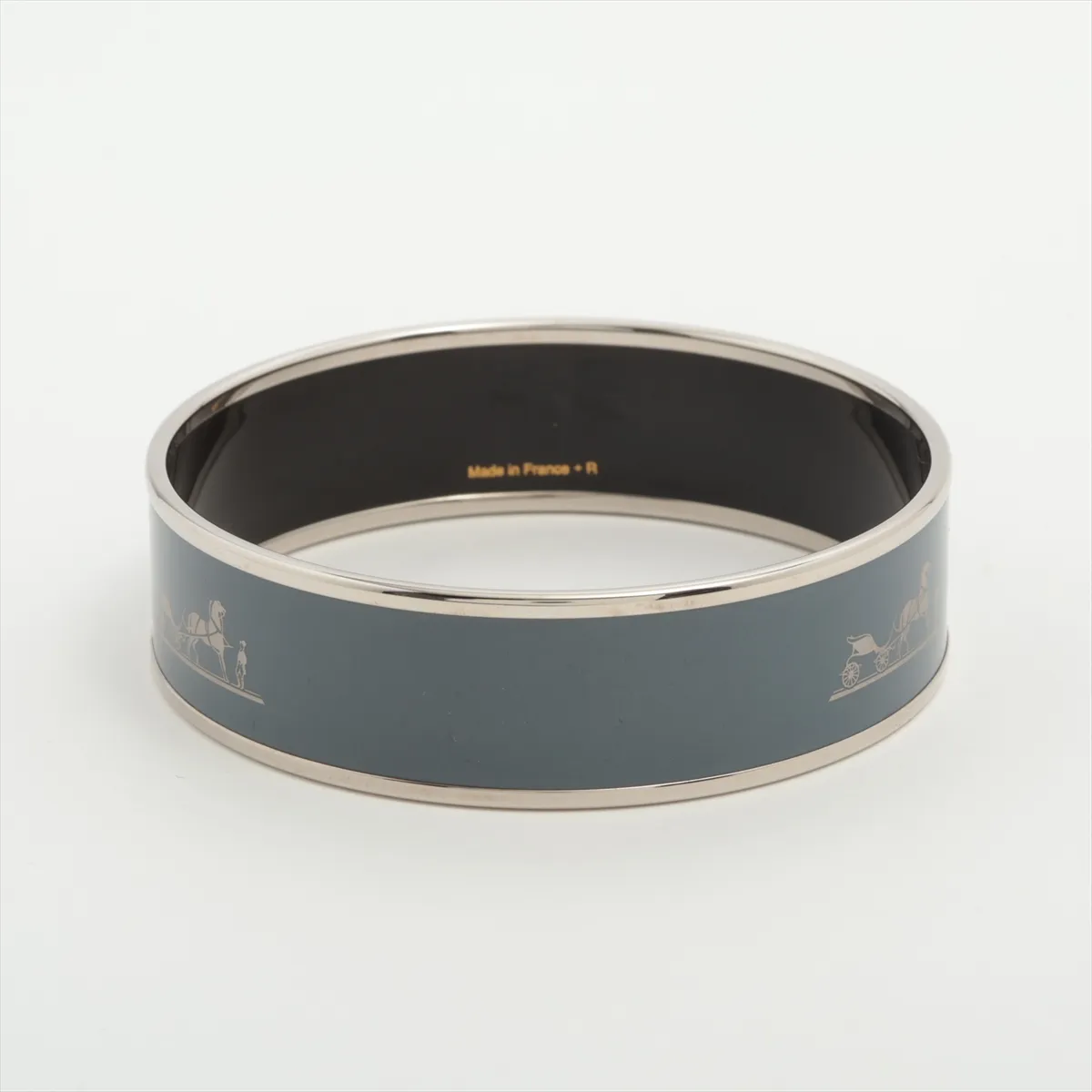 Enamel GM Bangle GP Silver x Blue — view 2