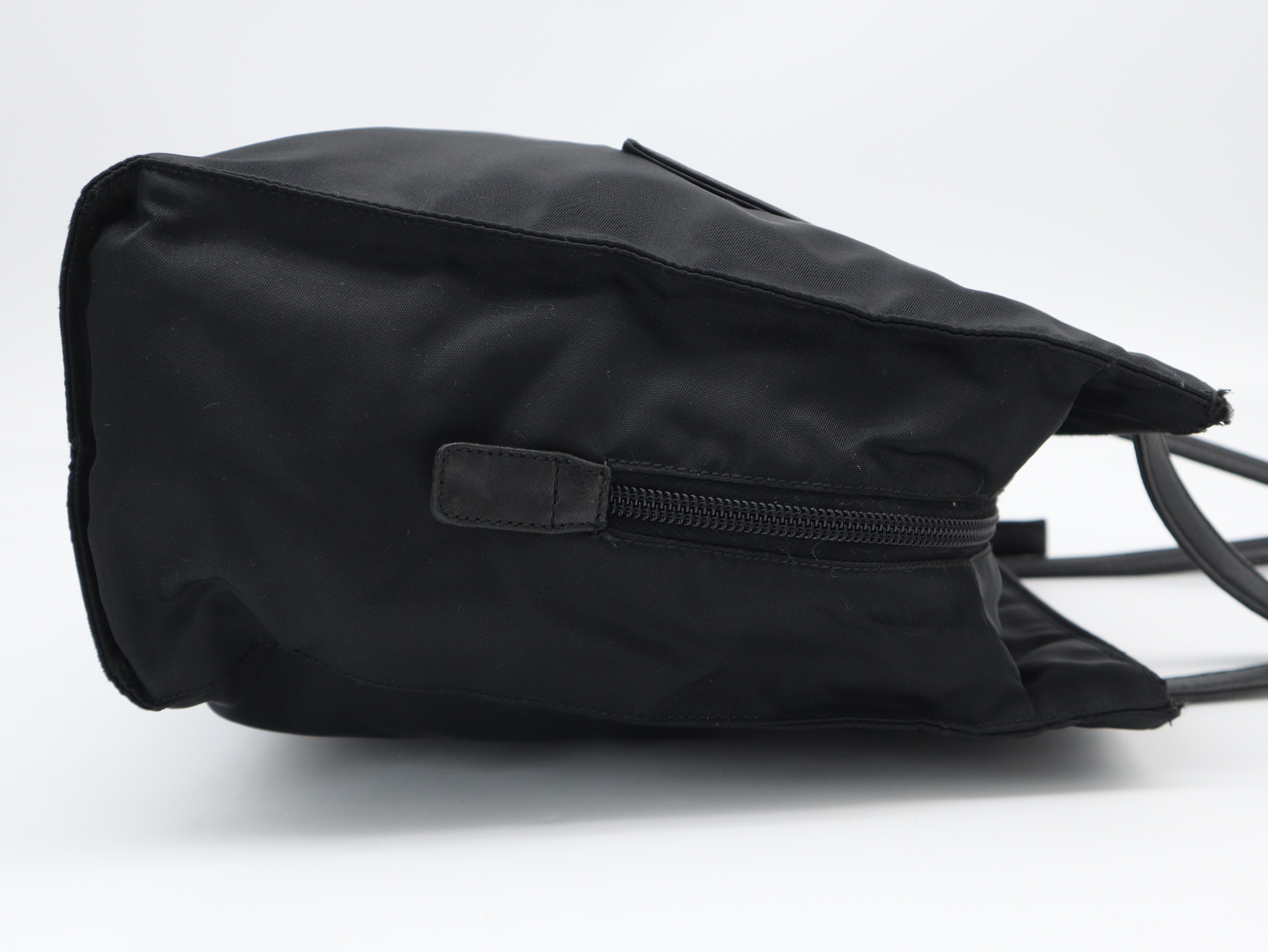Nylon Tote Bag, Black, with Dust Bag — view 4