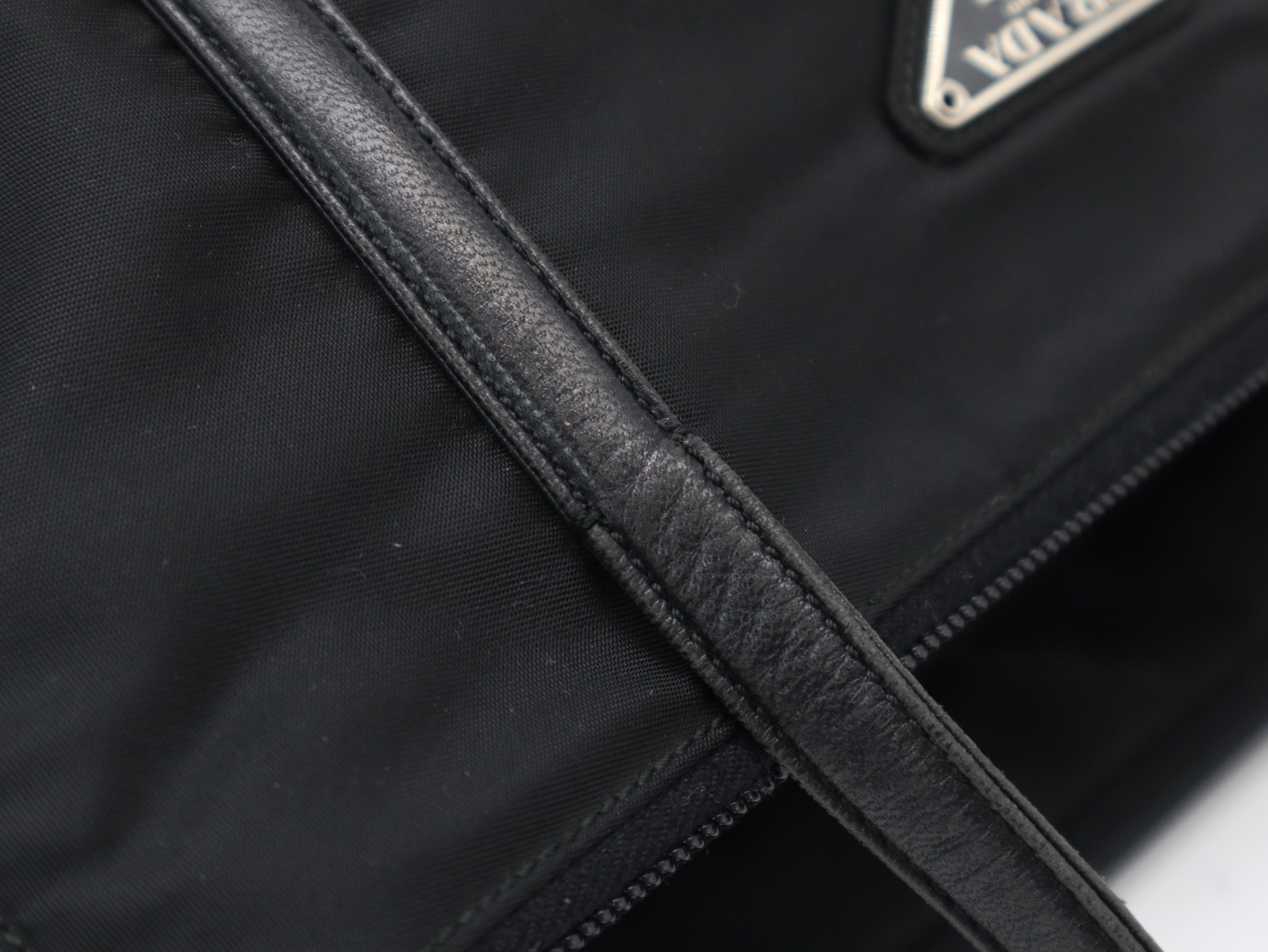 Nylon Tote Bag, Black, with Dust Bag — view 7