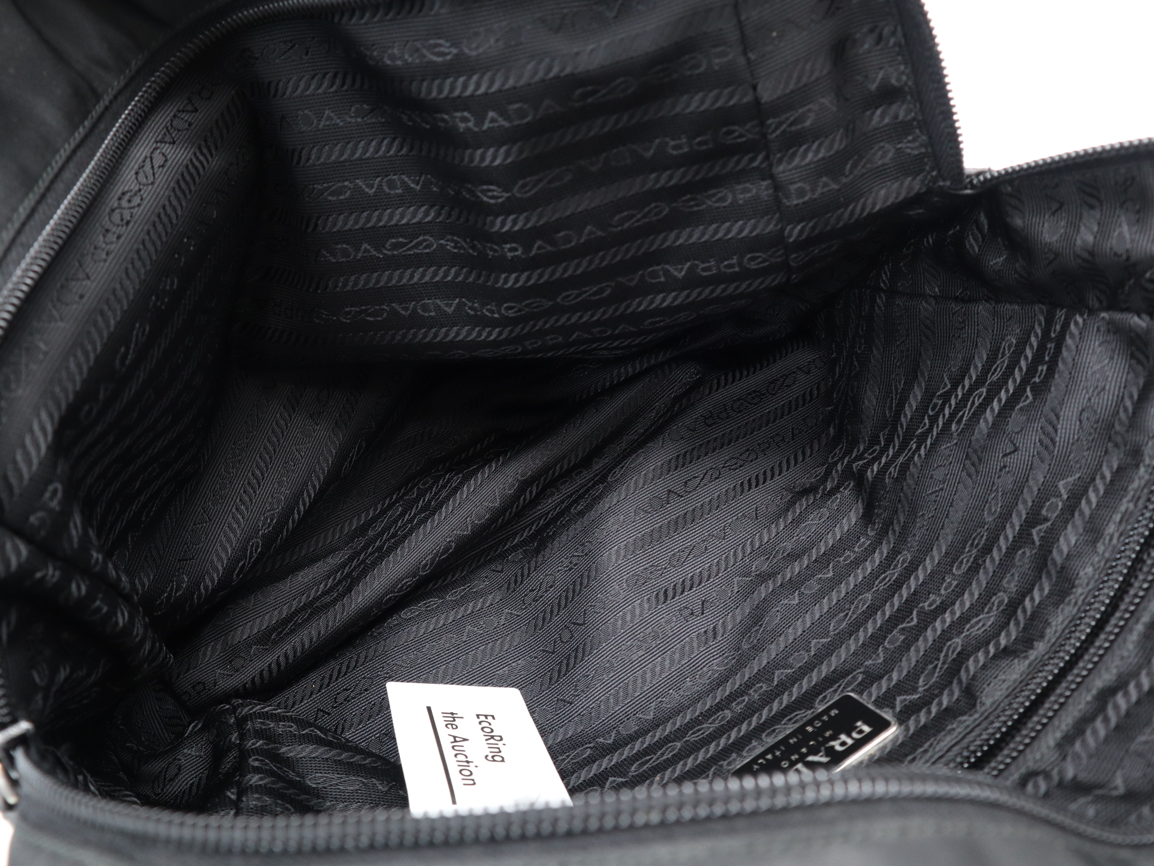 Nylon Tote Bag, Black, with Dust Bag — view 10