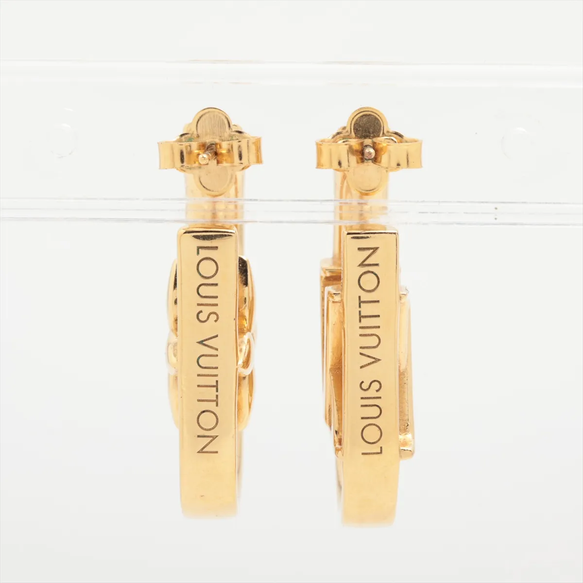 M01140 Hoop My LV Chain BY5203 Earrings (Pair) GP Gold. Shows signs of wear: — view 3