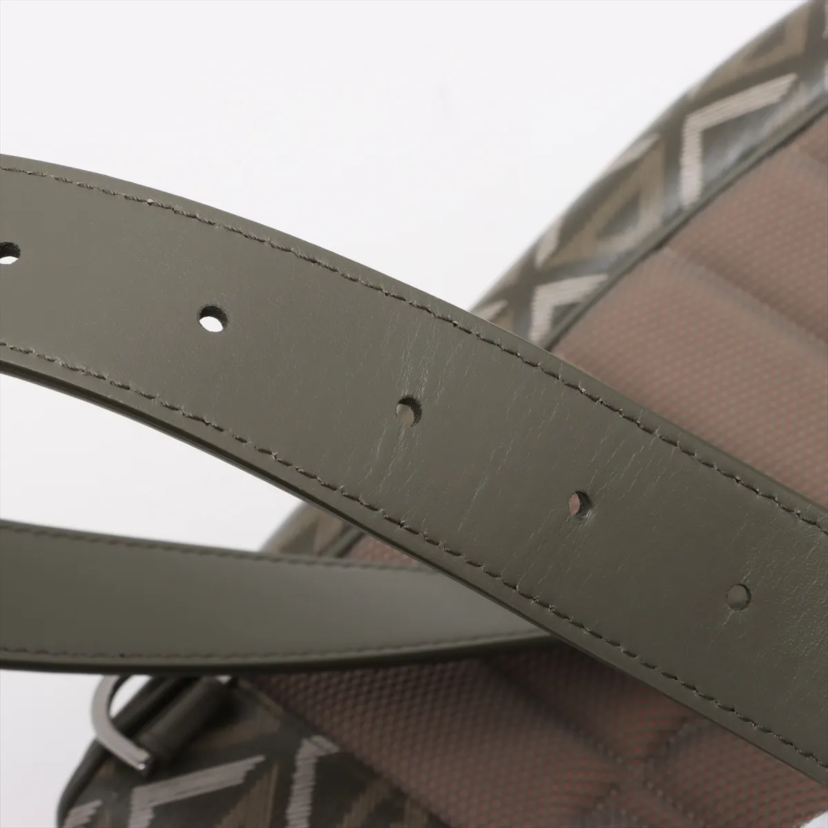 Hit the Road PVC x Leather Shoulder Bag Khaki Outlet — view 11
