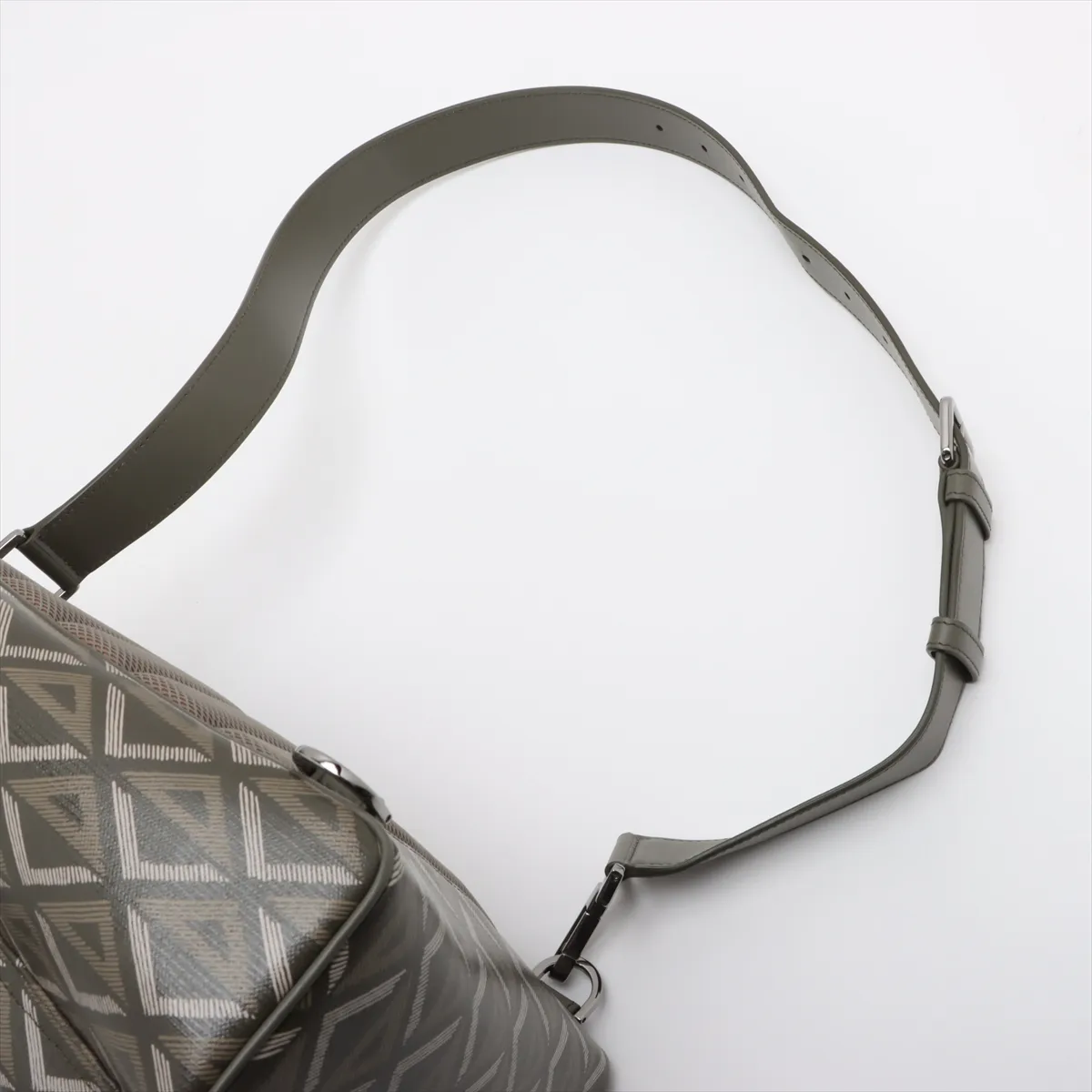 Hit the Road PVC x Leather Shoulder Bag Khaki Outlet — view 5