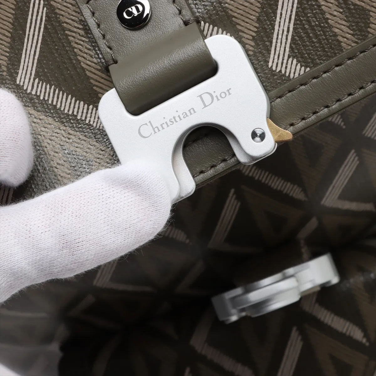 Hit the Road PVC x Leather Shoulder Bag Khaki Outlet — view 9