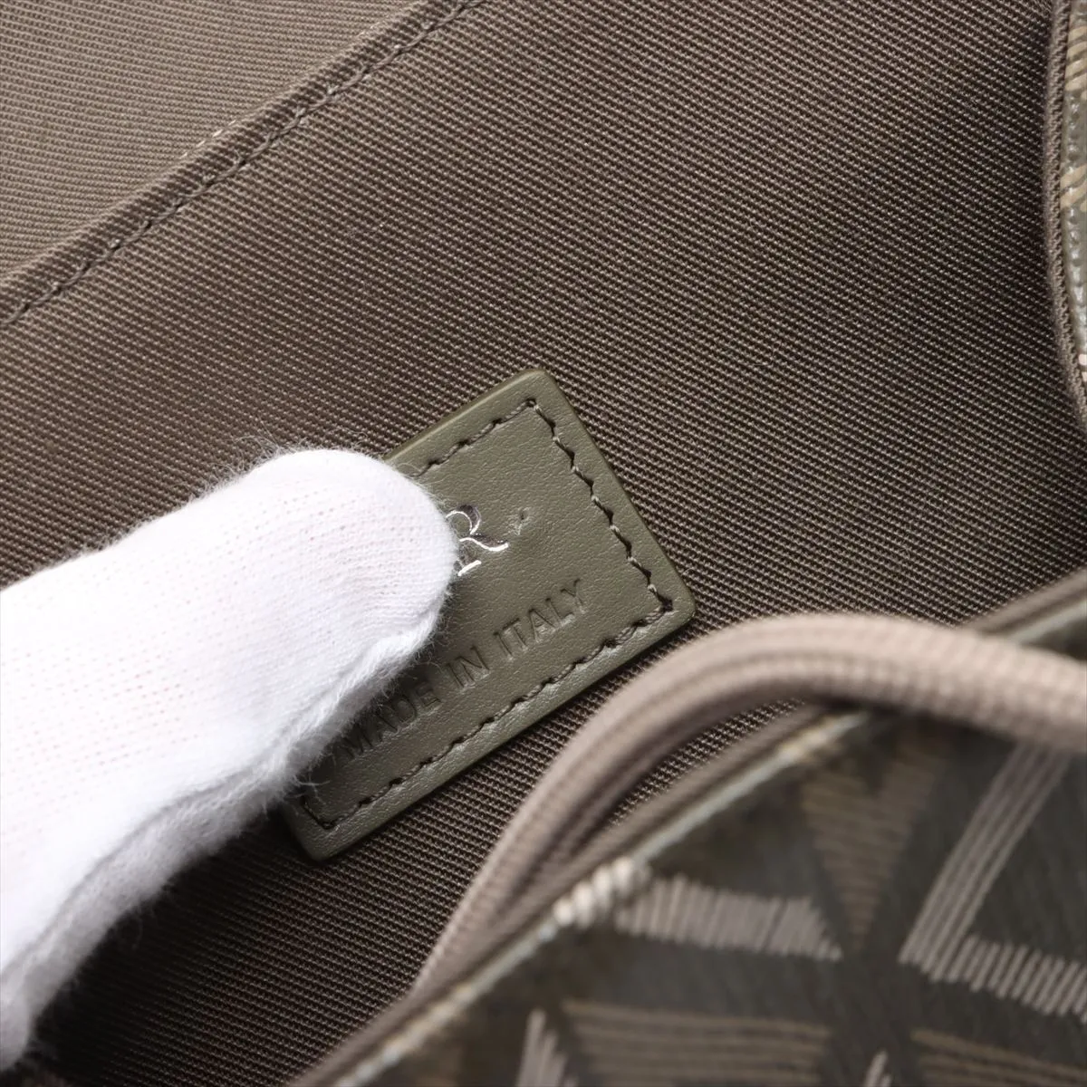 Hit the Road PVC x Leather Shoulder Bag Khaki Outlet — view 10