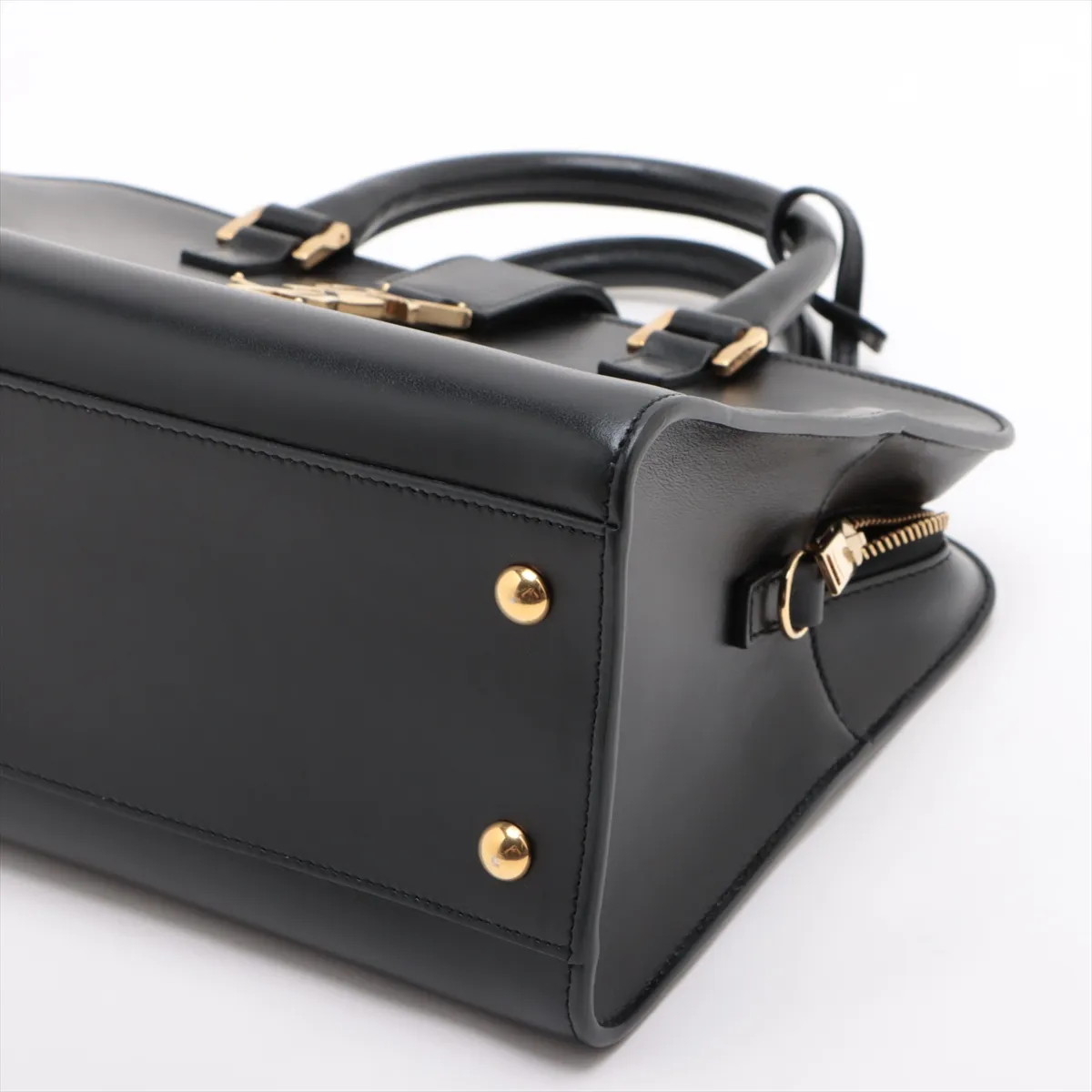 Cabas Leather 2WAY Handbag Black 472469 — view 3