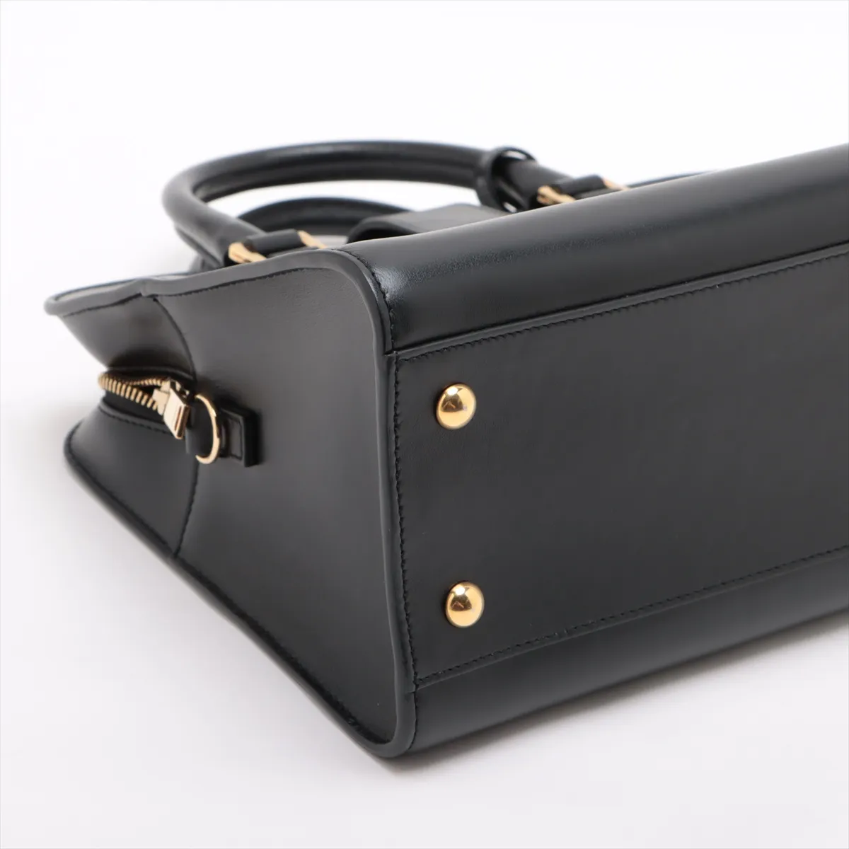 Cabas Leather 2WAY Handbag Black 472469 — view 4