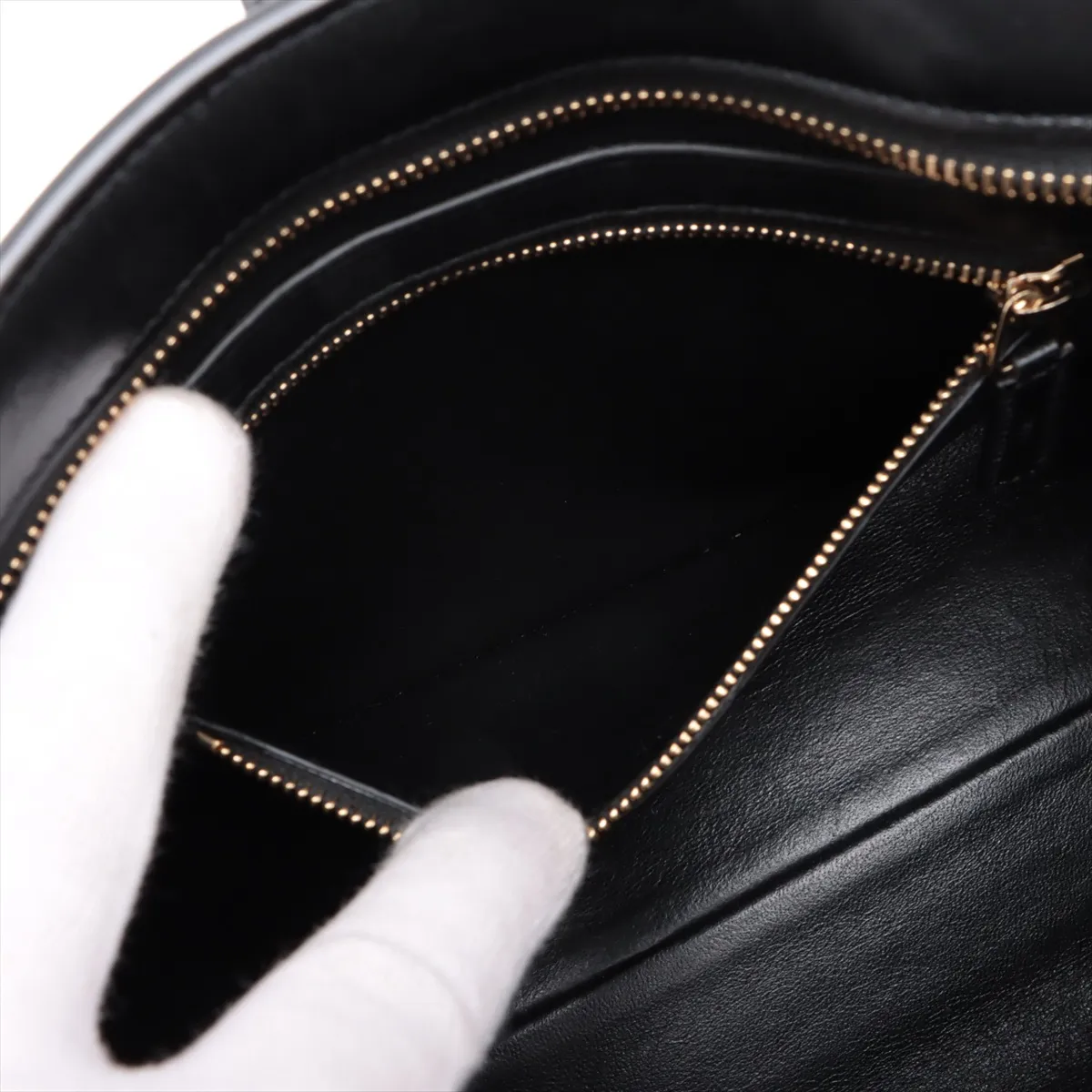 Cabas Leather 2WAY Handbag Black 472469 — view 7