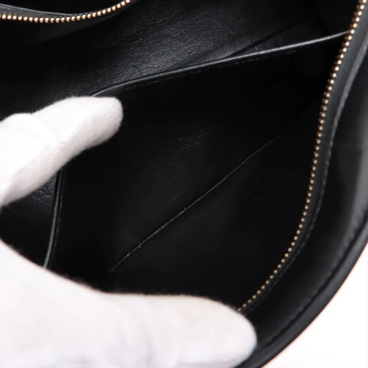Cabas Leather 2WAY Handbag Black 472469 — view 8