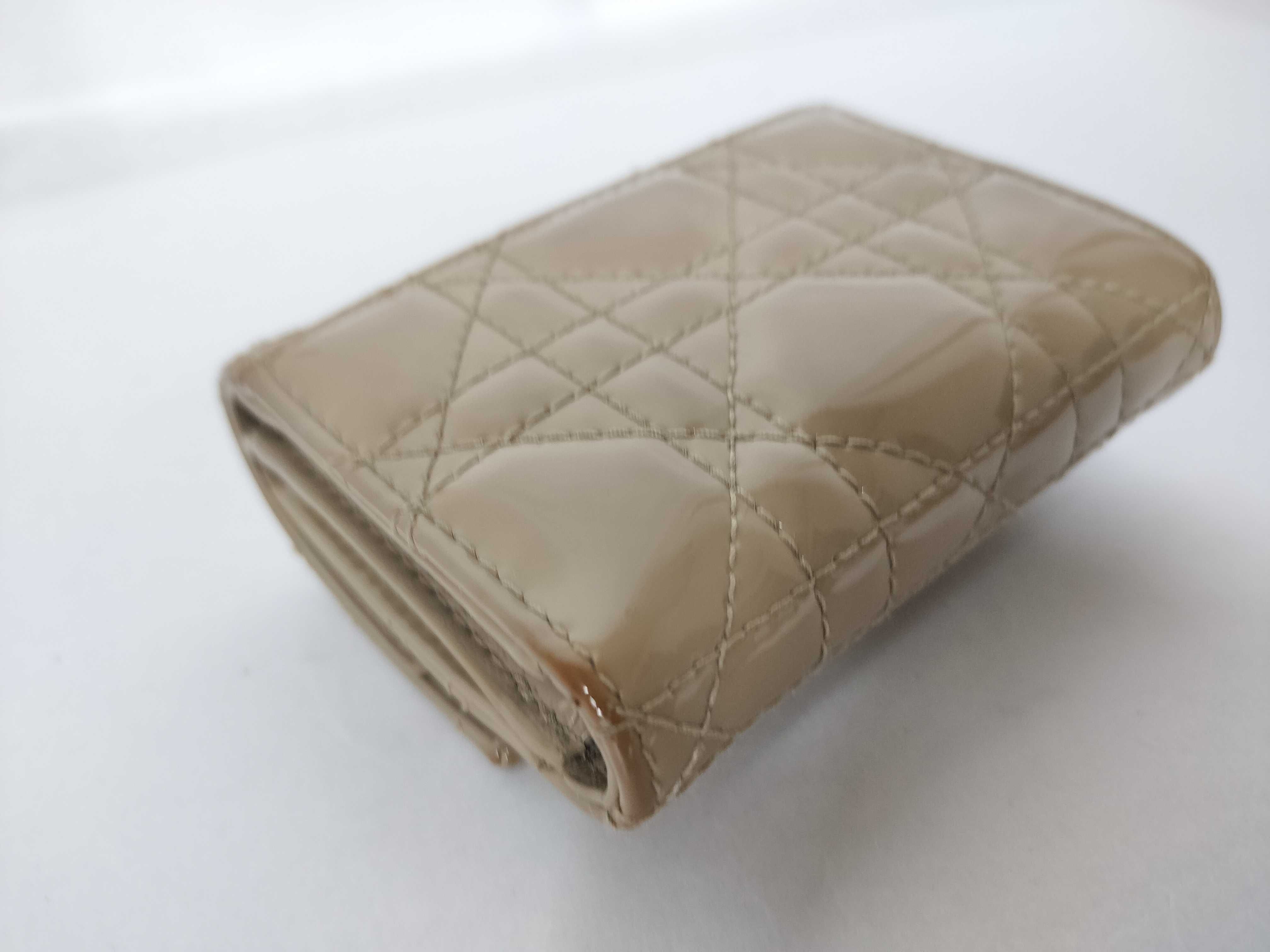 Lady Dior Lotus Wallet, Beige, with Box and Dust Bag. — view 3
