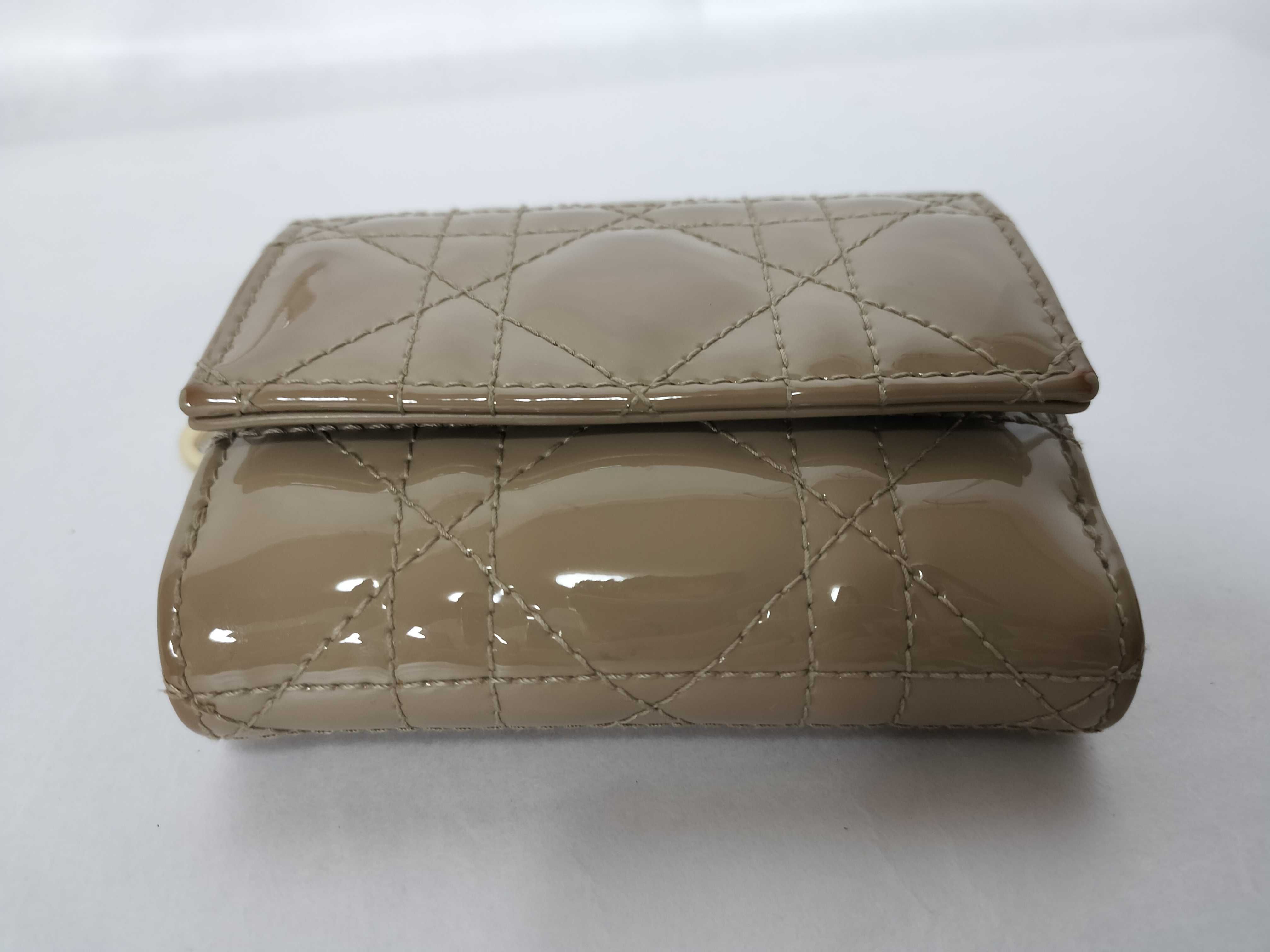 Lady Dior Lotus Wallet, Beige, with Box and Dust Bag. — view 4