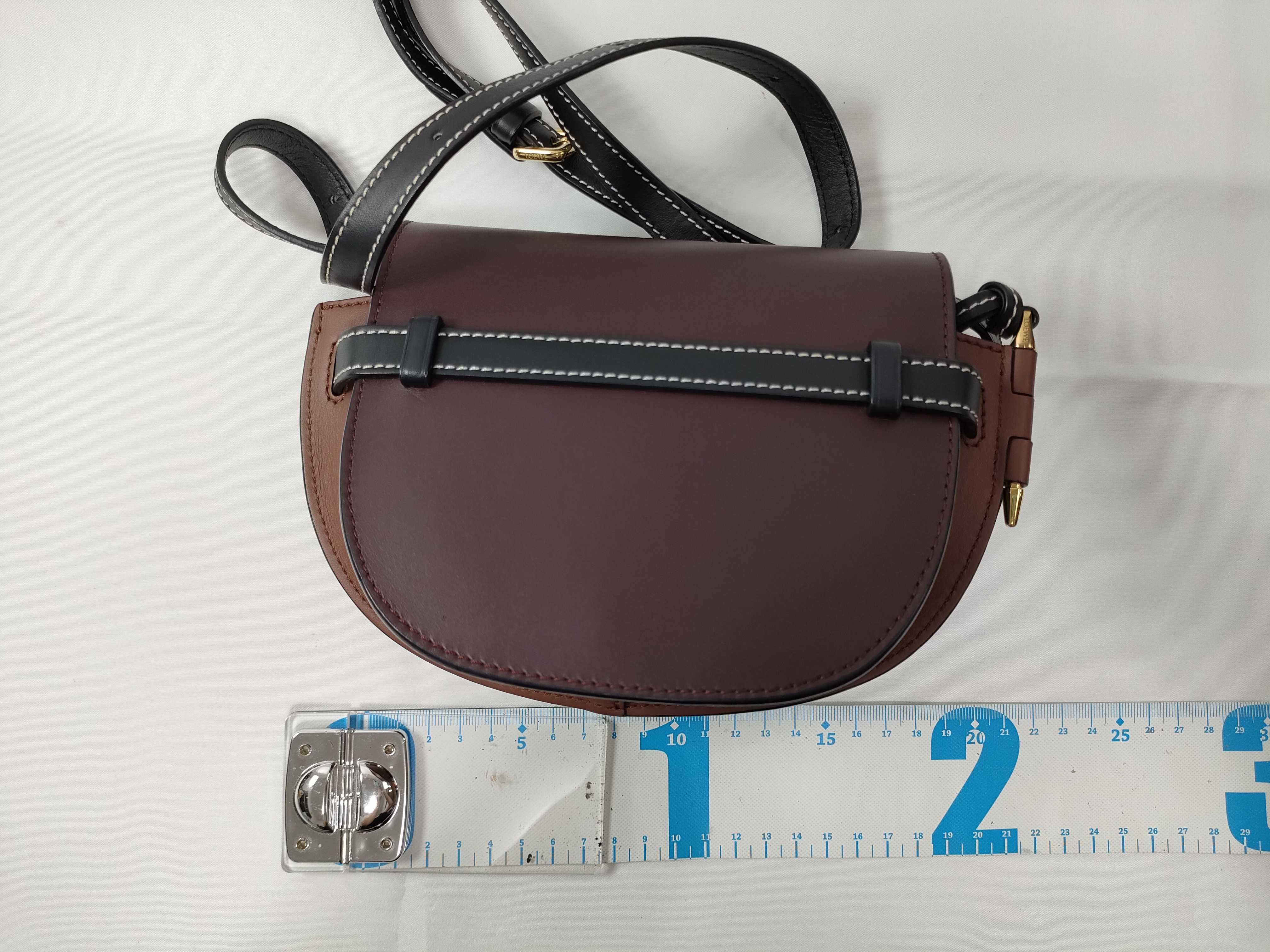 Minigate Leather Shoulder Bag, Brown — view 2