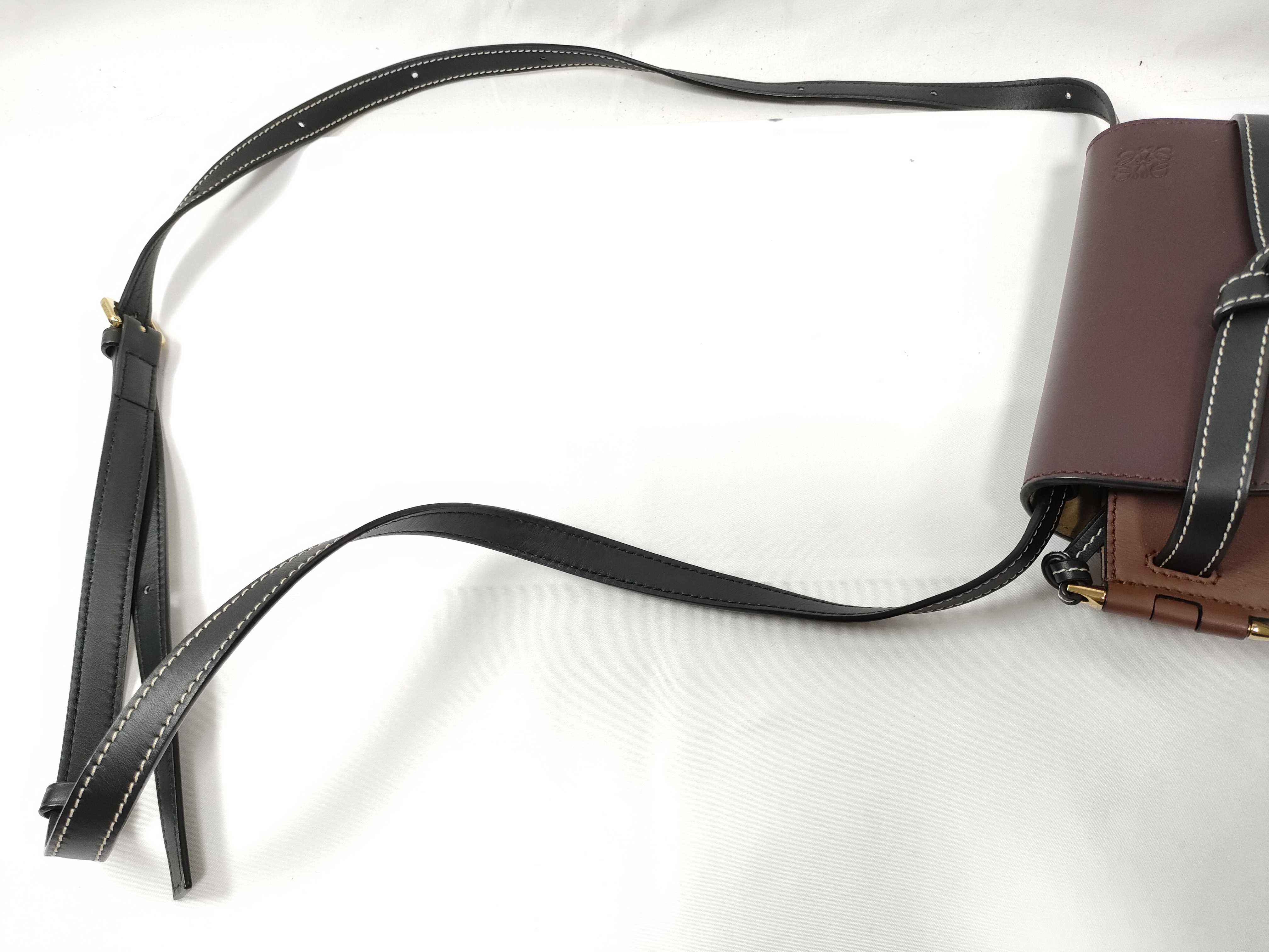 Minigate Leather Shoulder Bag, Brown — view 5