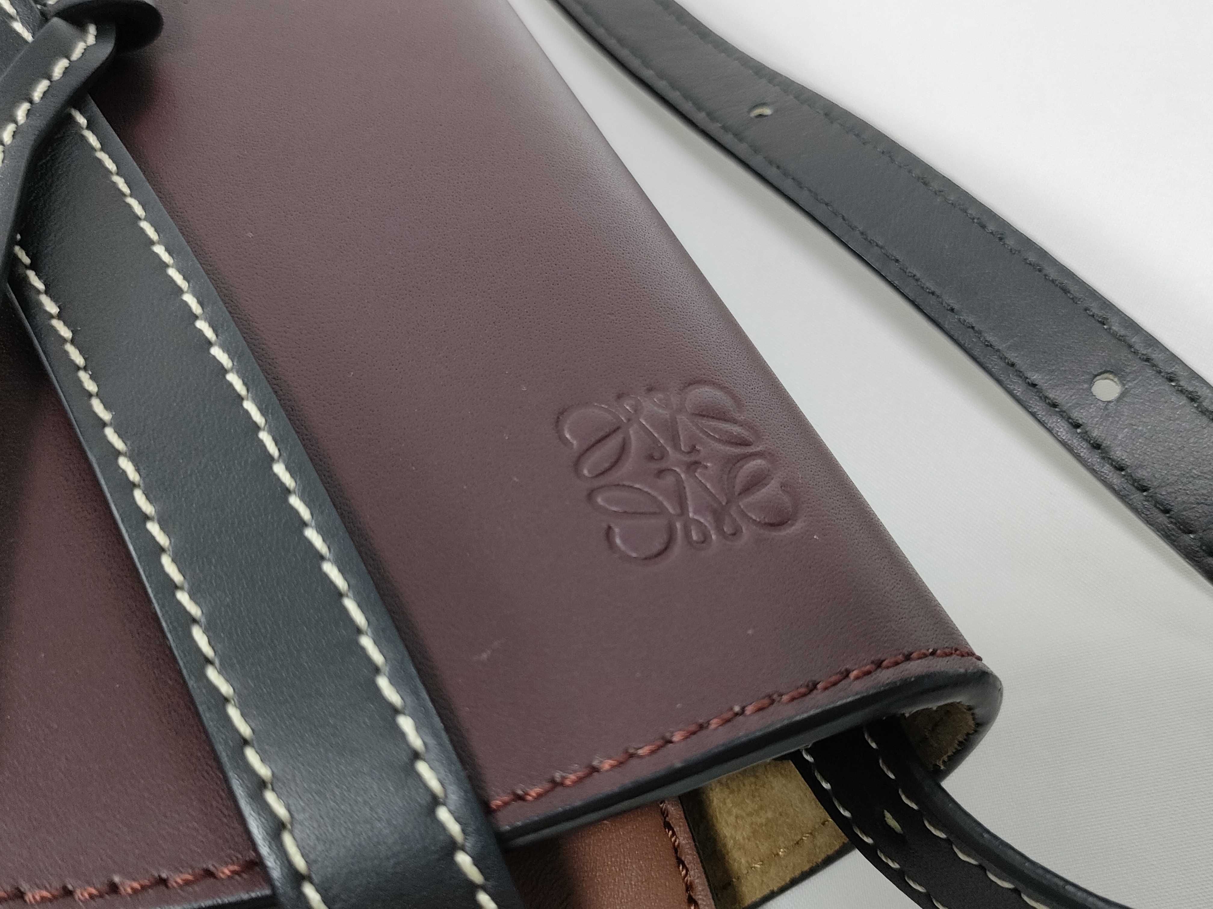 Minigate Leather Shoulder Bag, Brown — view 7