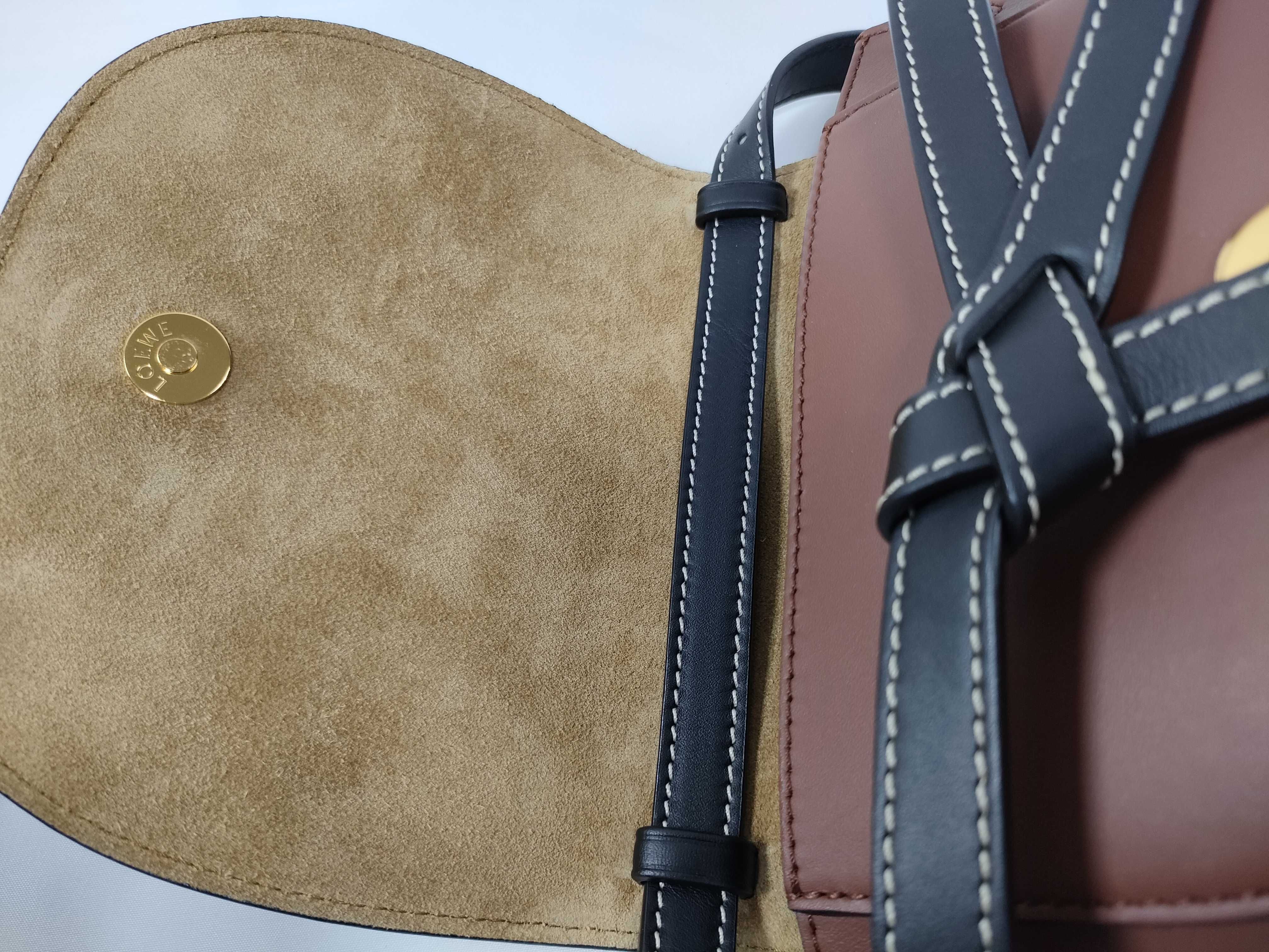 Minigate Leather Shoulder Bag, Brown — view 8