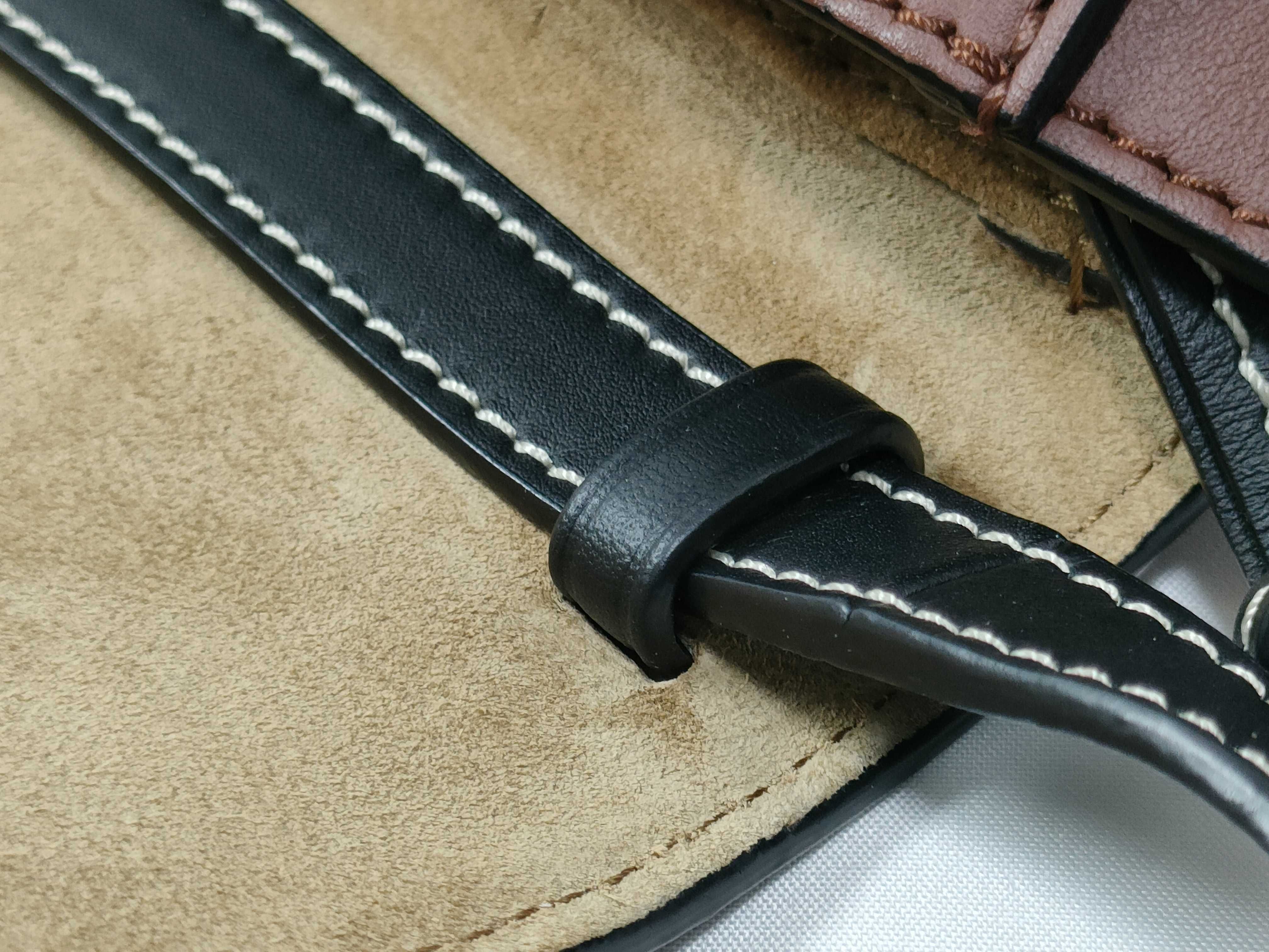 Minigate Leather Shoulder Bag, Brown — view 9