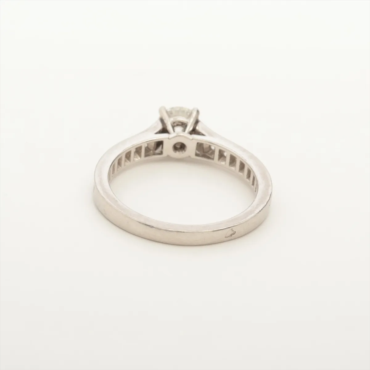 Solitaire 1895 Half Eternity Diamond Ring Pt950 3.8g 0.40 50 DPK475 GIA Published in 2016 GIA No.1176862334 — view 2