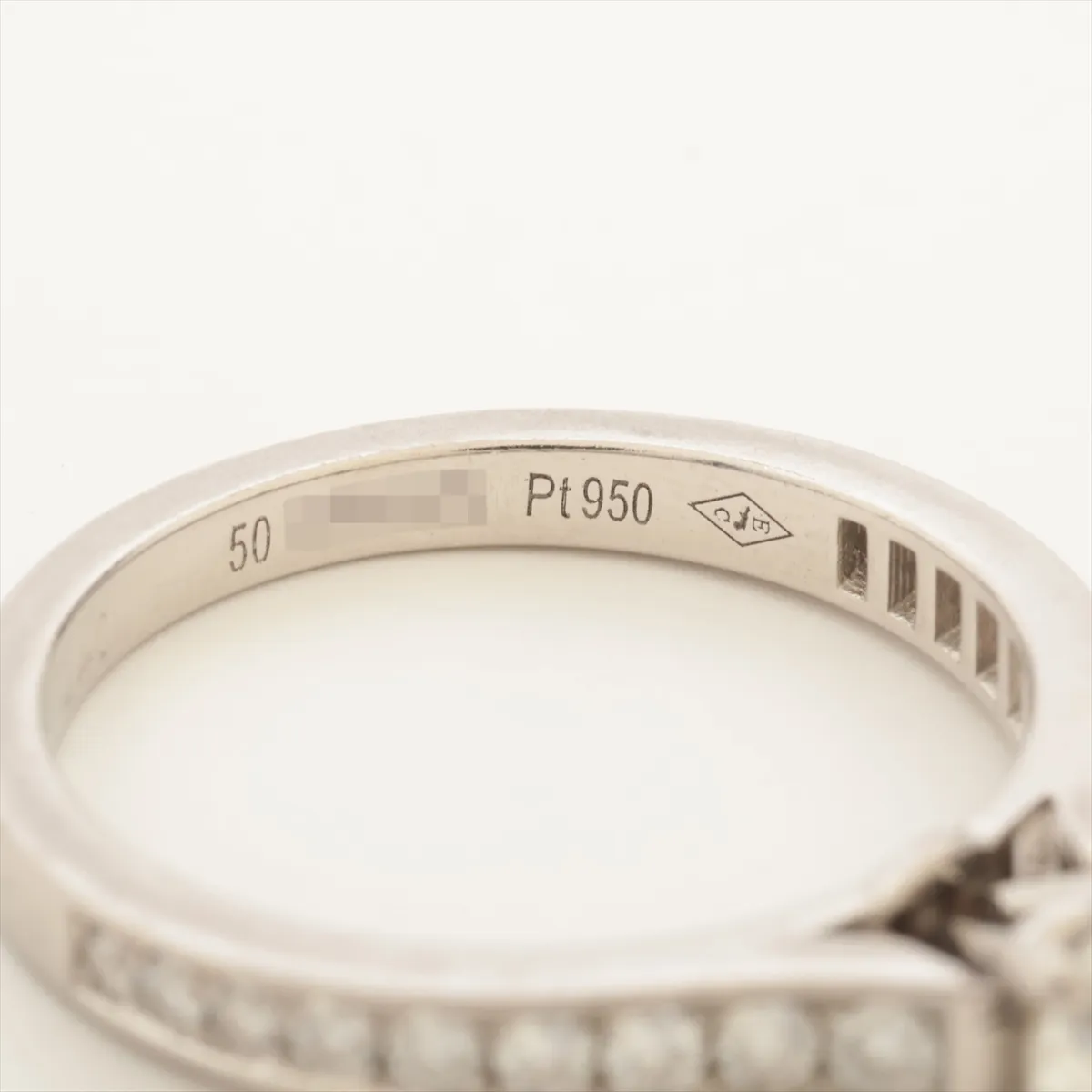 Solitaire 1895 Half Eternity Diamond Ring Pt950 3.8g 0.40 50 DPK475 GIA Published in 2016 GIA No.1176862334 — view 4