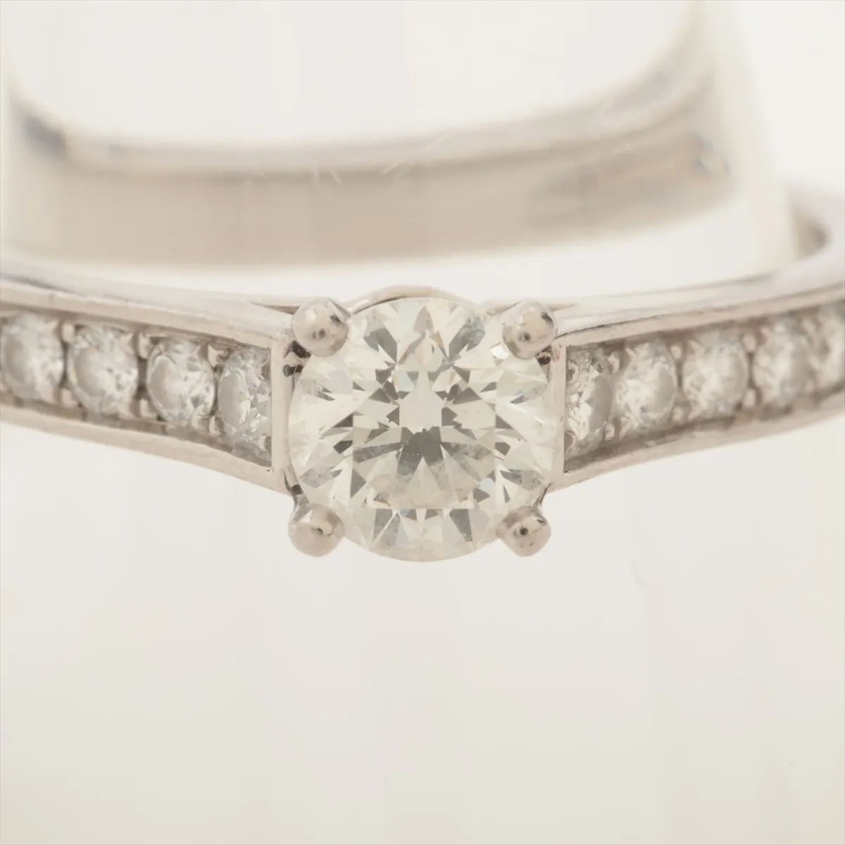 Solitaire 1895 Half Eternity Diamond Ring Pt950 3.8g 0.40 50 DPK475 GIA Published in 2016 GIA No.1176862334 — view 5