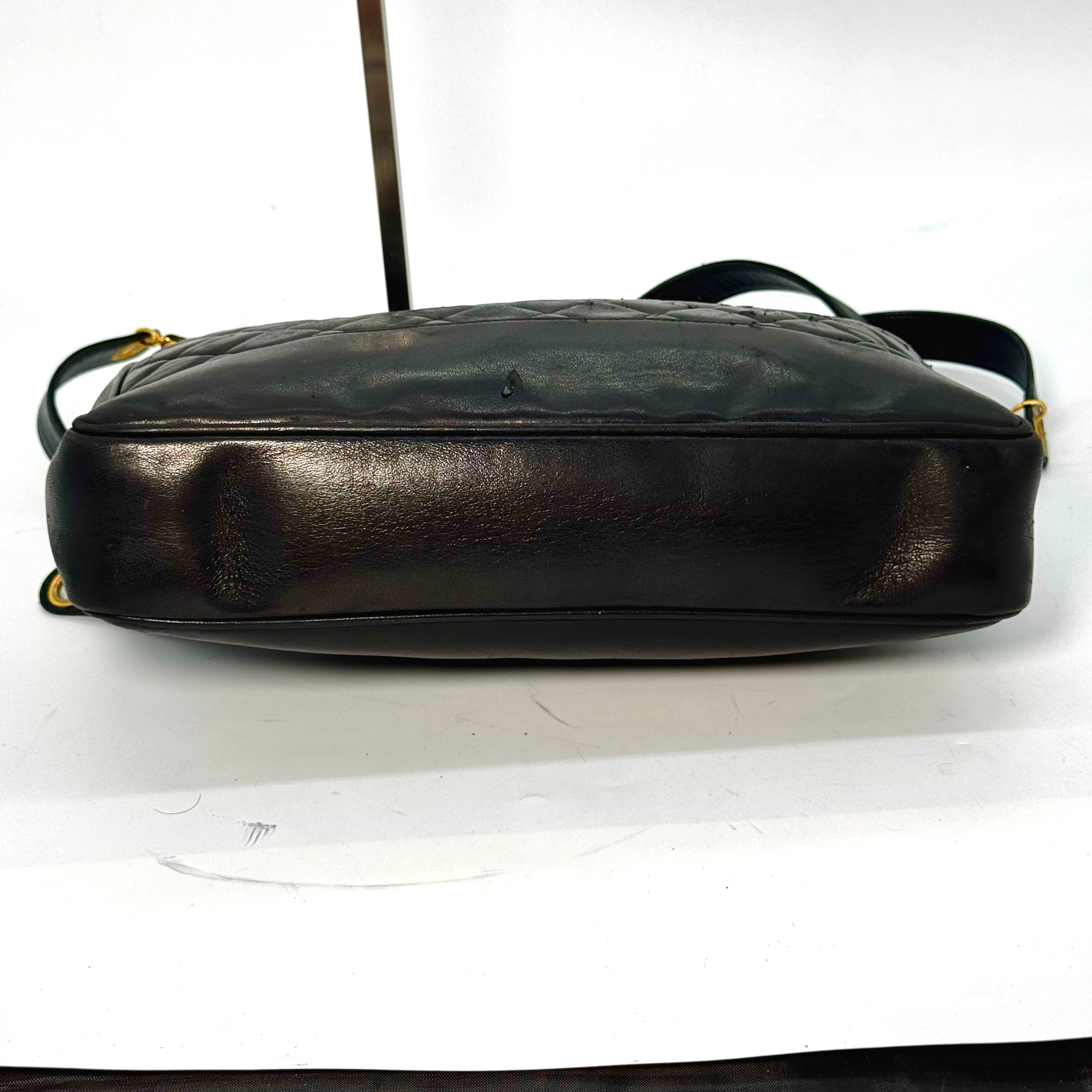 Matelassé Lambskin Coco Ball Shoulder Bag, Black, No Serial Number Sticker. — view 3