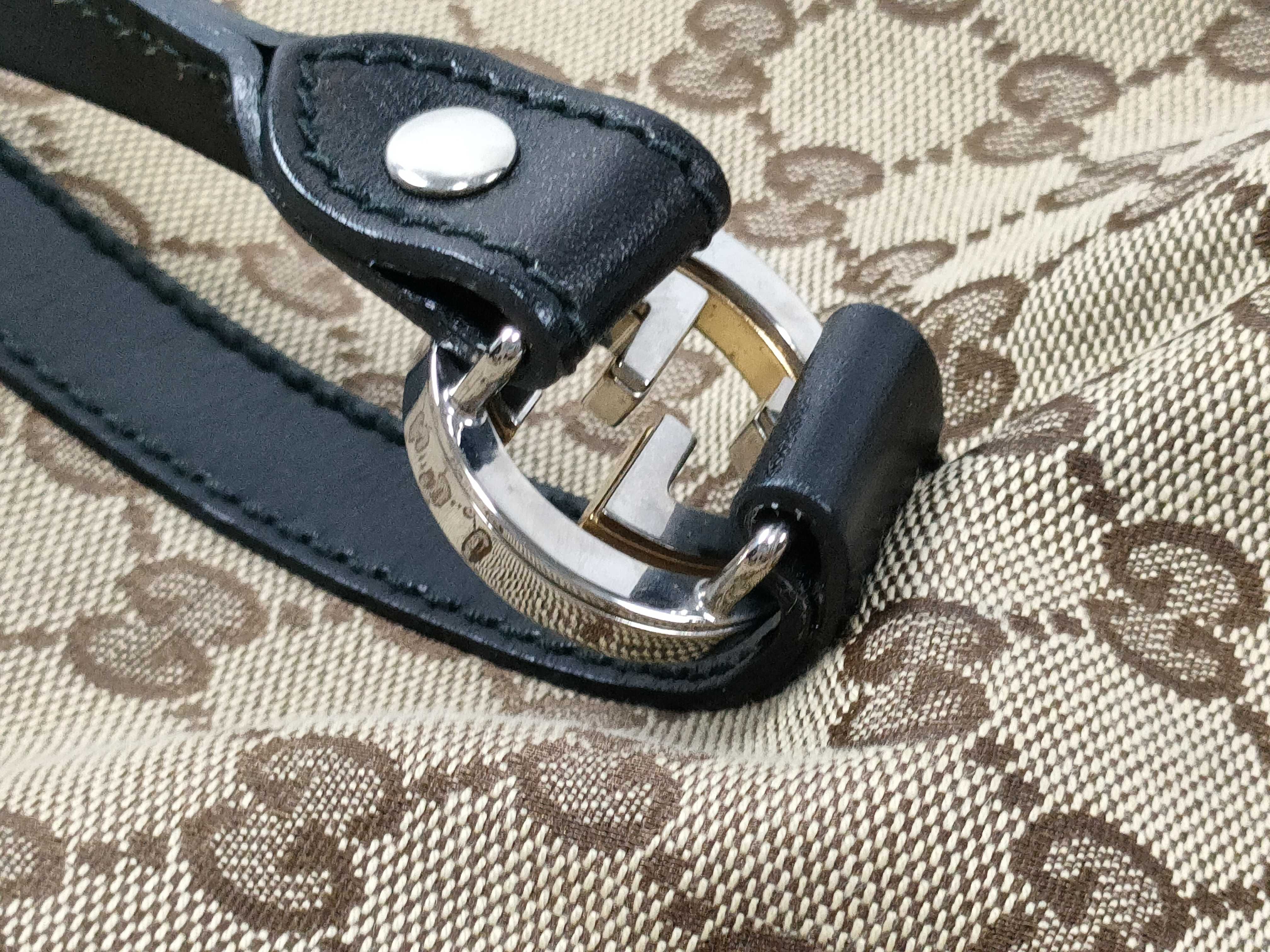 GG Canvas Tote Bag, Beige x Brown, 232956 — view 13