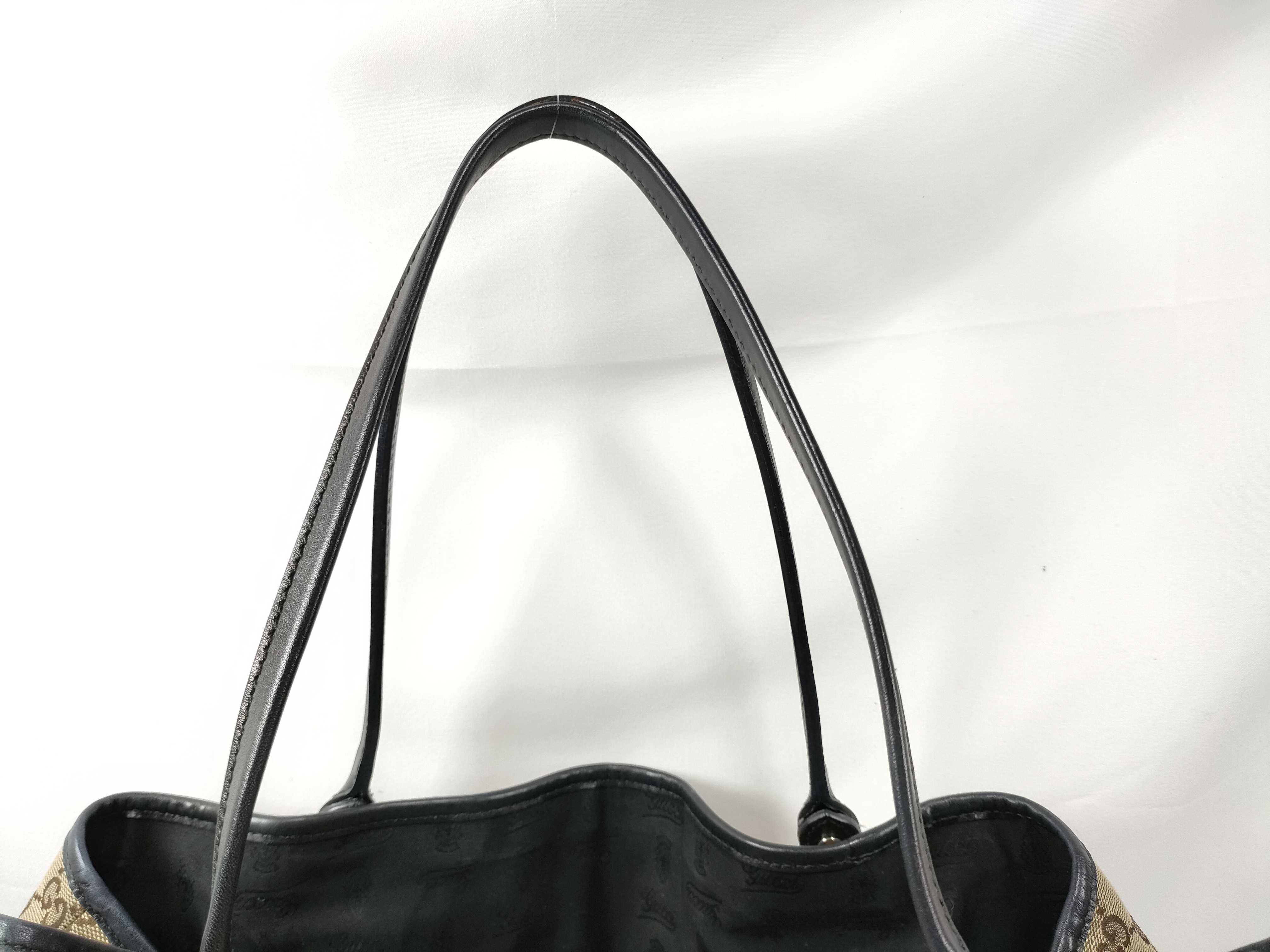 GG Canvas Tote Bag, Beige x Brown, 232956 — view 3