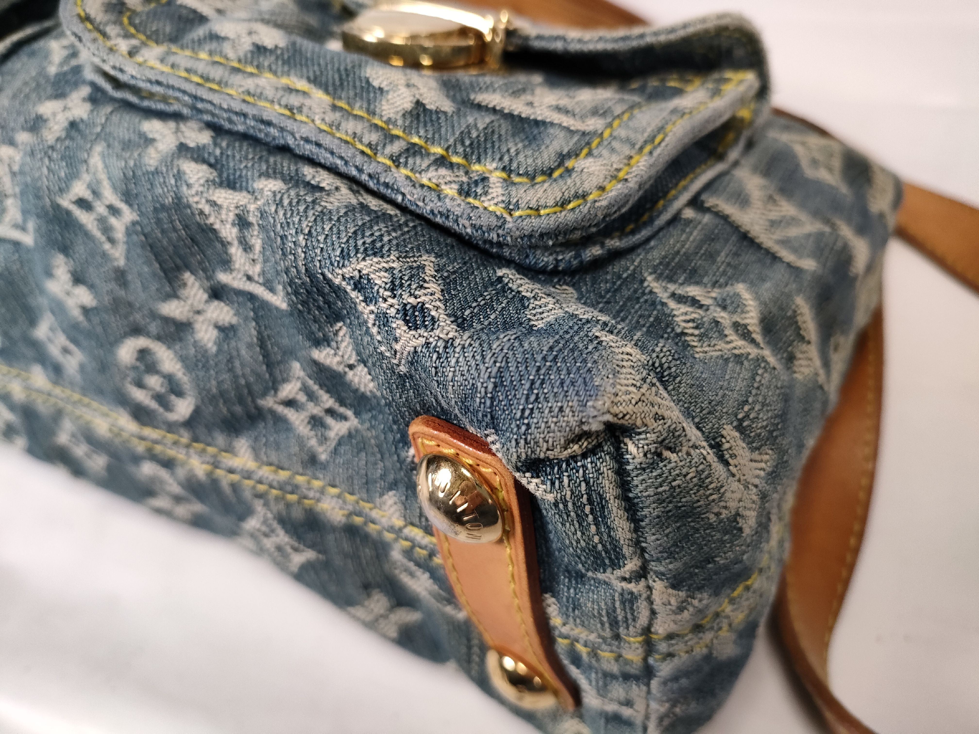 Monogram Denim Baggy PM M95049 FL1006 Blue Shoulder Bag — view 6