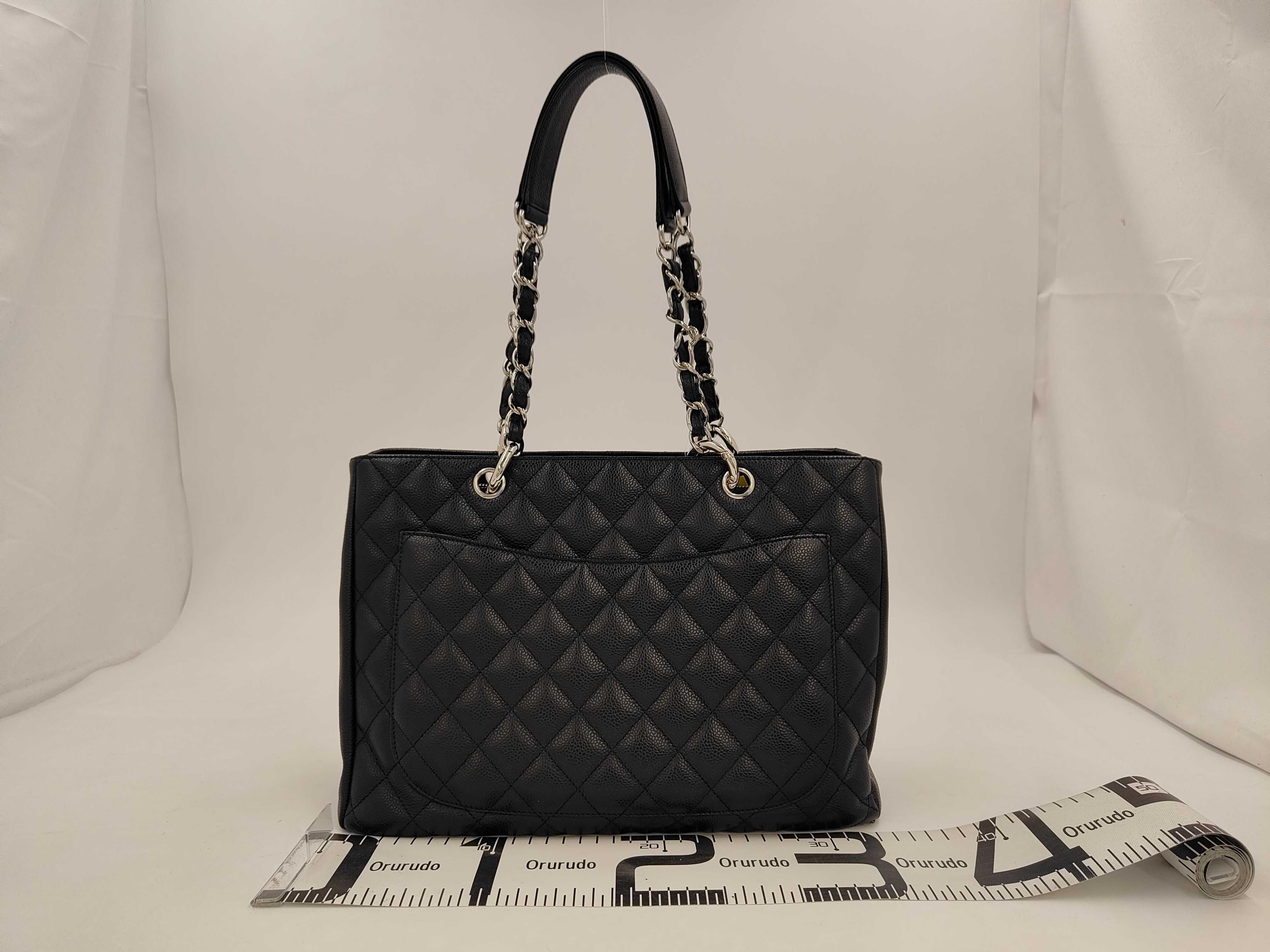 Caviar Skin Black Matelassé GST Tote Bag — view 2