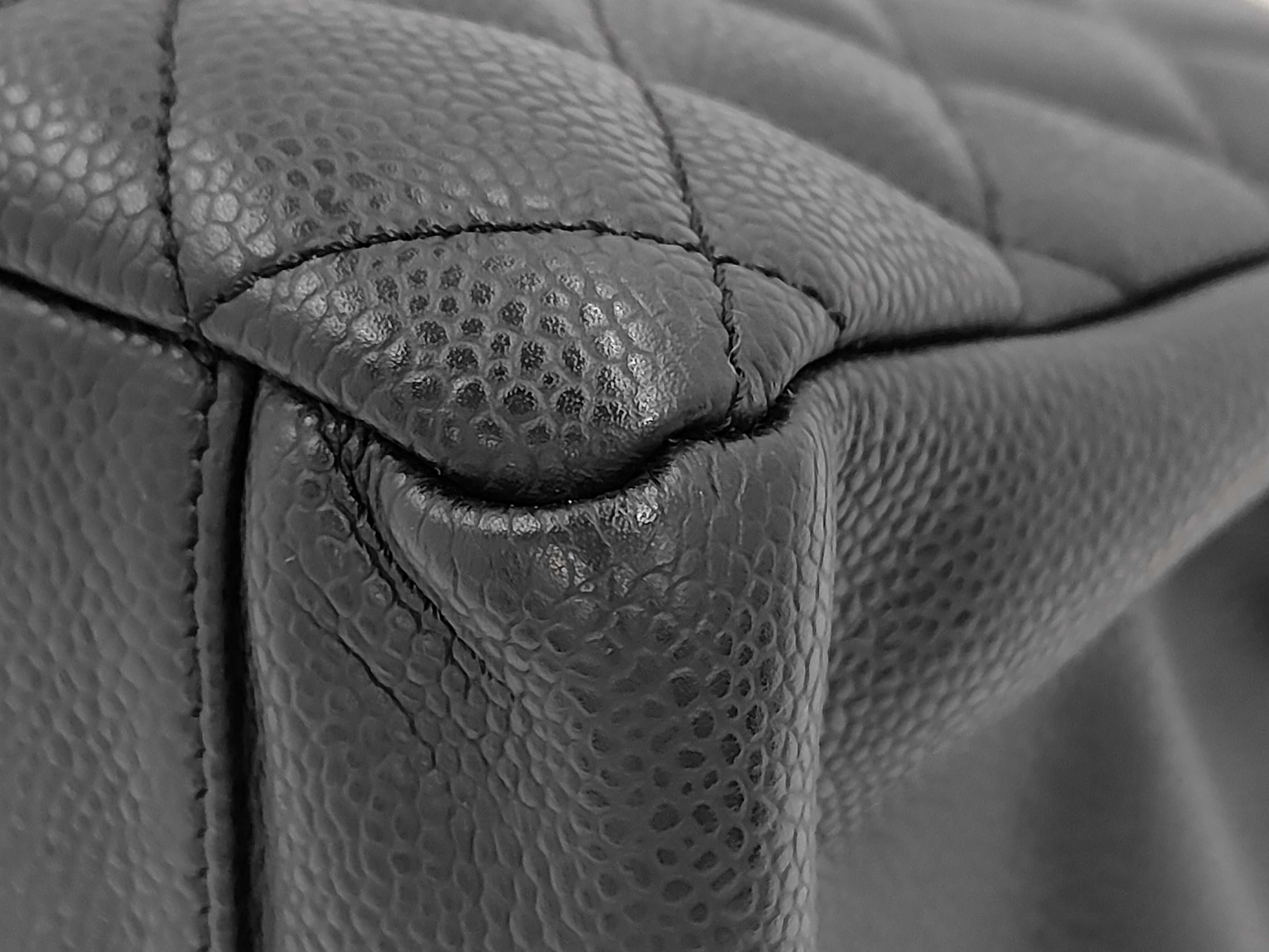 Caviar Skin Black Matelassé GST Tote Bag — view 4