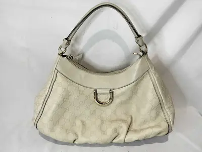 GG Canvas Leather Handbag 493492 Handbag