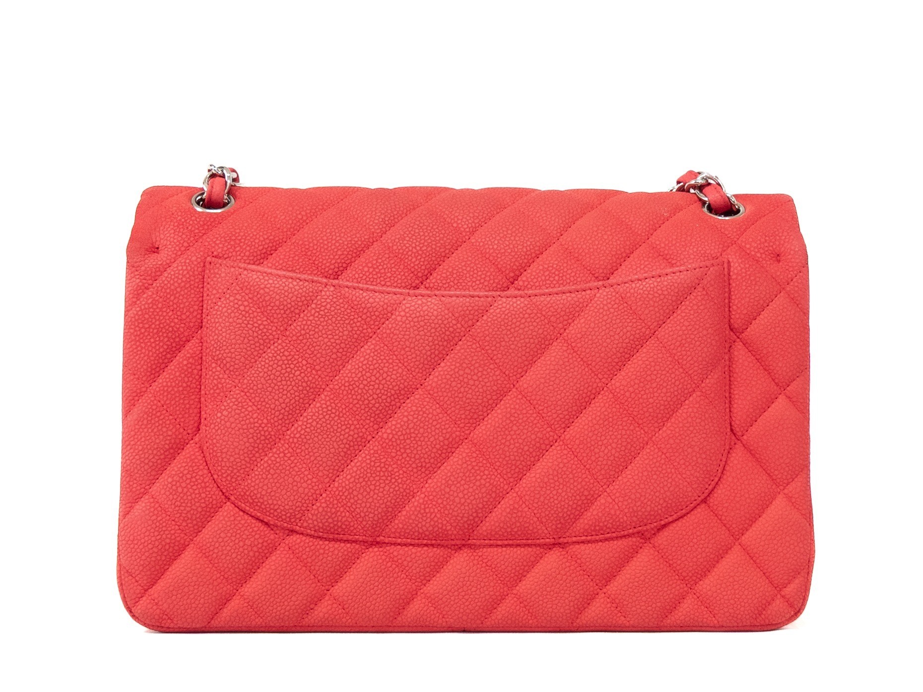 Large Matelassé Double Flap Seal Card Caviar Skin — view 2