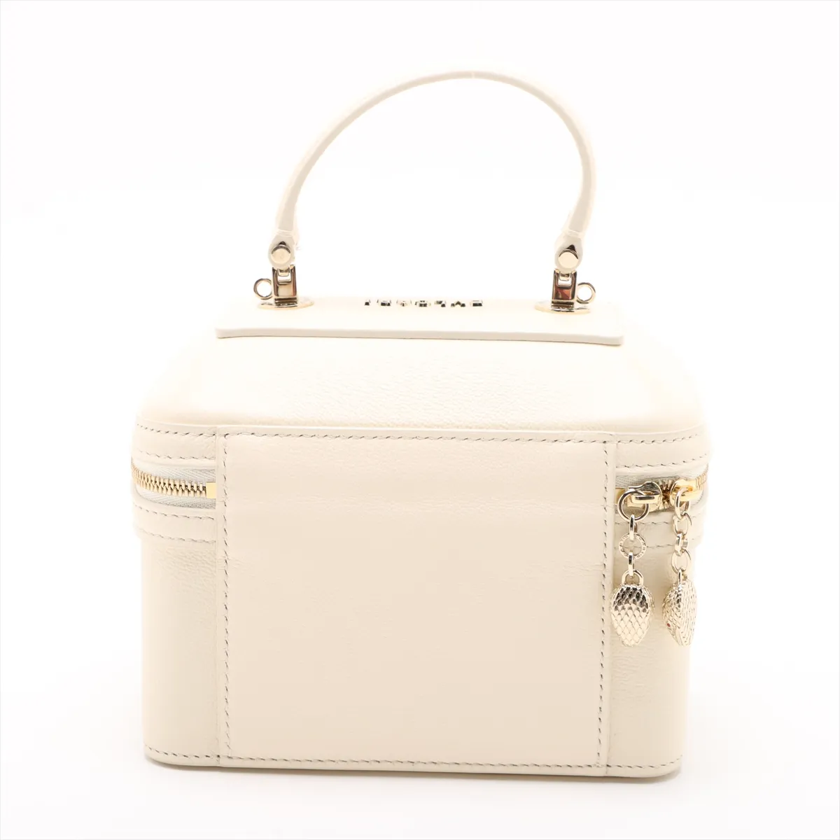 Serpenti Leather 2WAY Handbag White with Mirror — view 2