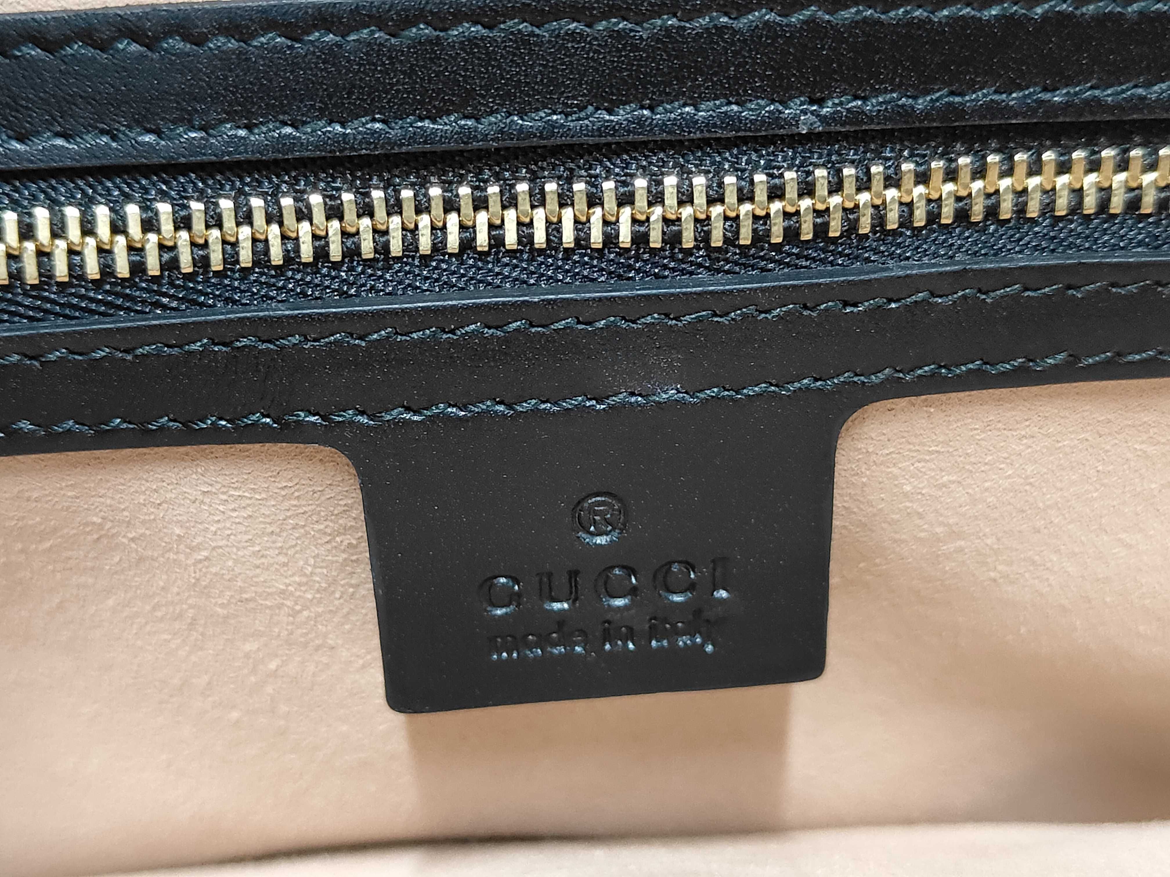 Web Nymphaea Bamboo Tote Bag, Black Calfskin Leather, Gold Hardware — view 12
