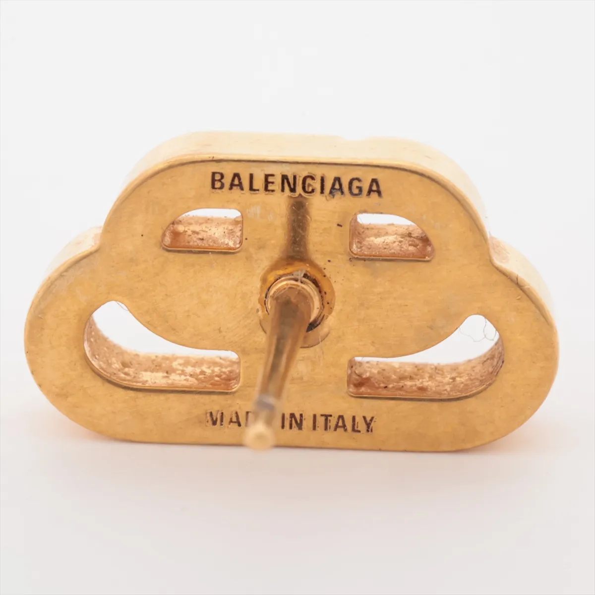 BB logo earrings (for both ears), GP gold. Shows signs of wear, — view 5