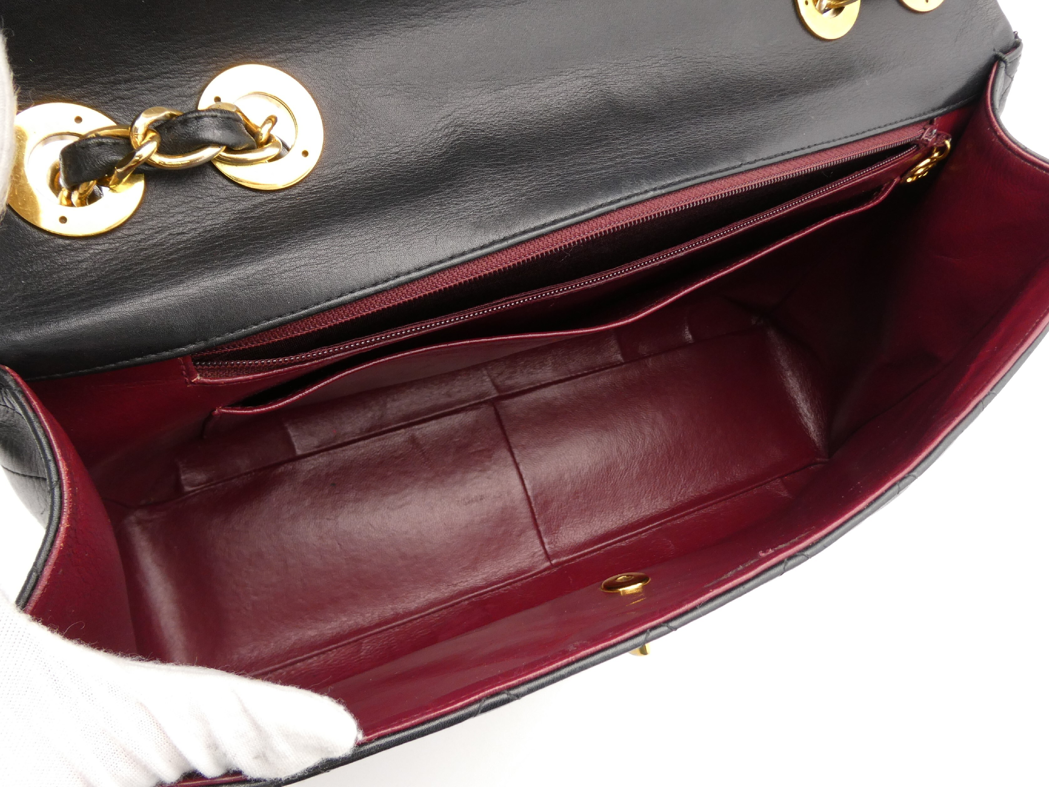 Large Matelassé Coco Mark Turnlock Double Chain Shoulder Bag — view 7