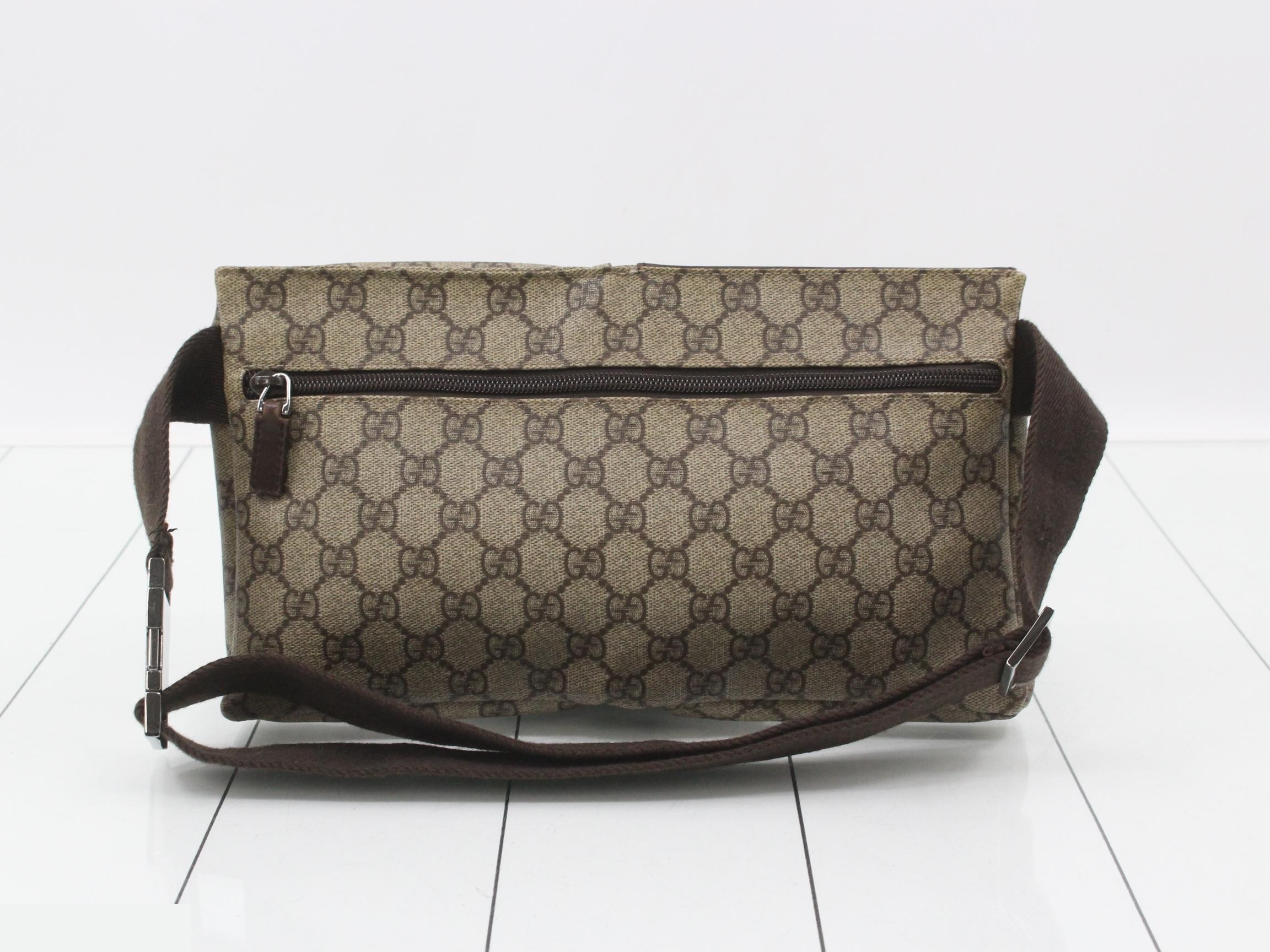 PVC x Leather GG Supreme Shoulder Bag, Brown, Silver Hardware — view 2
