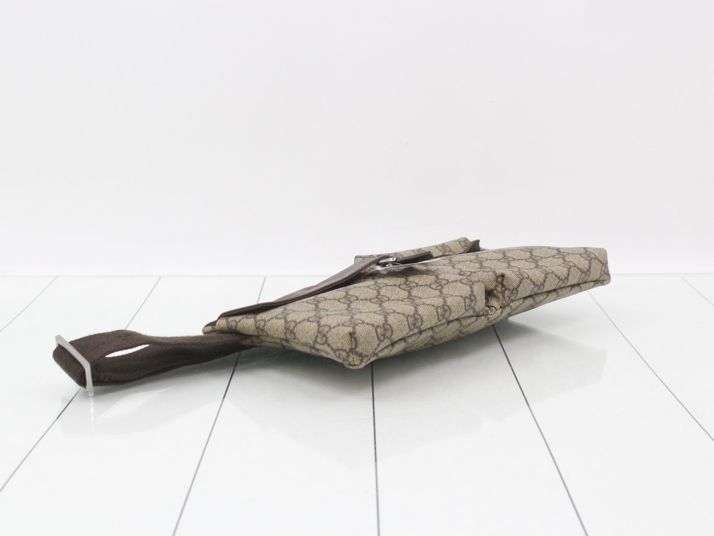 PVC x Leather GG Supreme Shoulder Bag, Brown, Silver Hardware — view 5