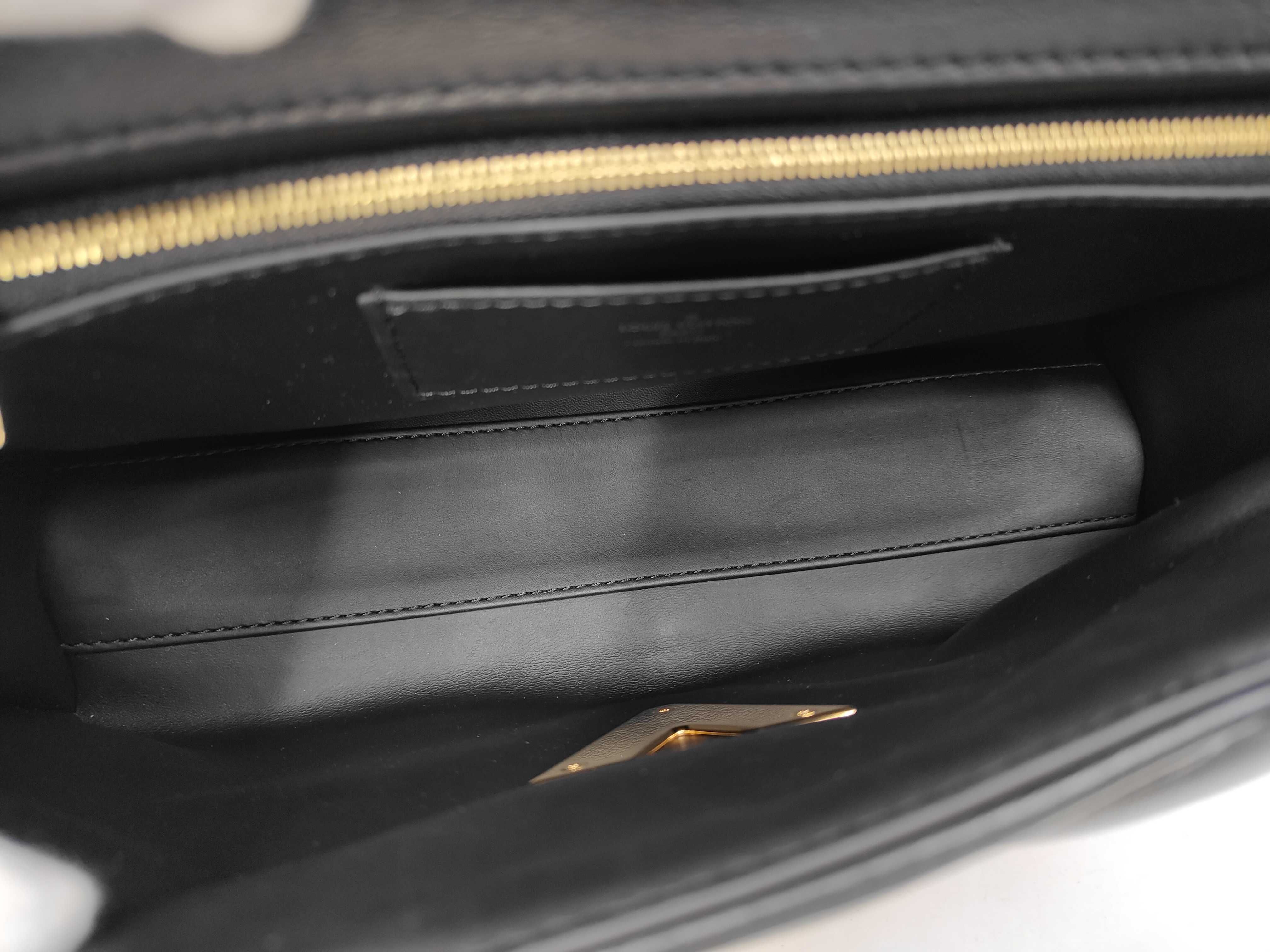 Maltage GO-14 GM Gold Hardware 2-way Chain Shoulder Bag M23689 Black RFID Detectable Handbag — view 11