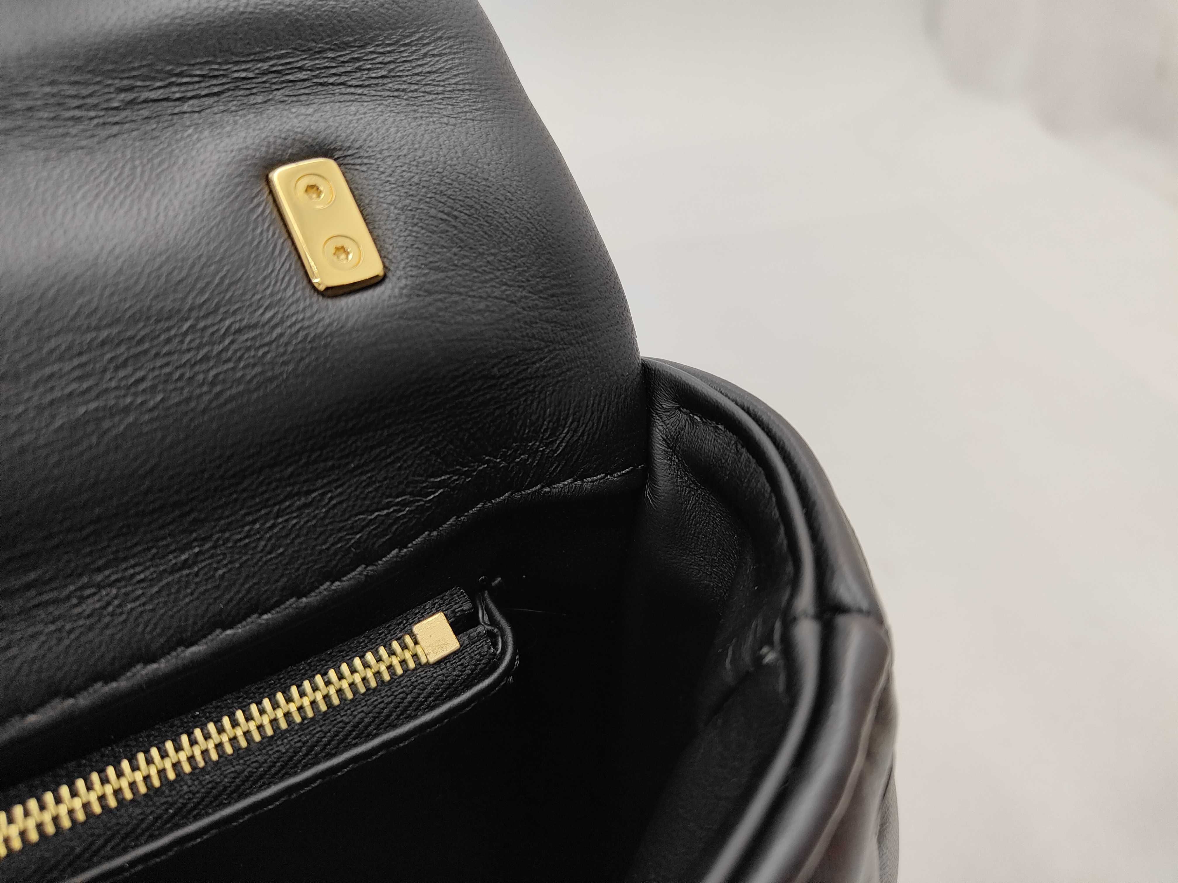 Maltage GO-14 GM Gold Hardware 2-way Chain Shoulder Bag M23689 Black RFID Detectable Handbag — view 10